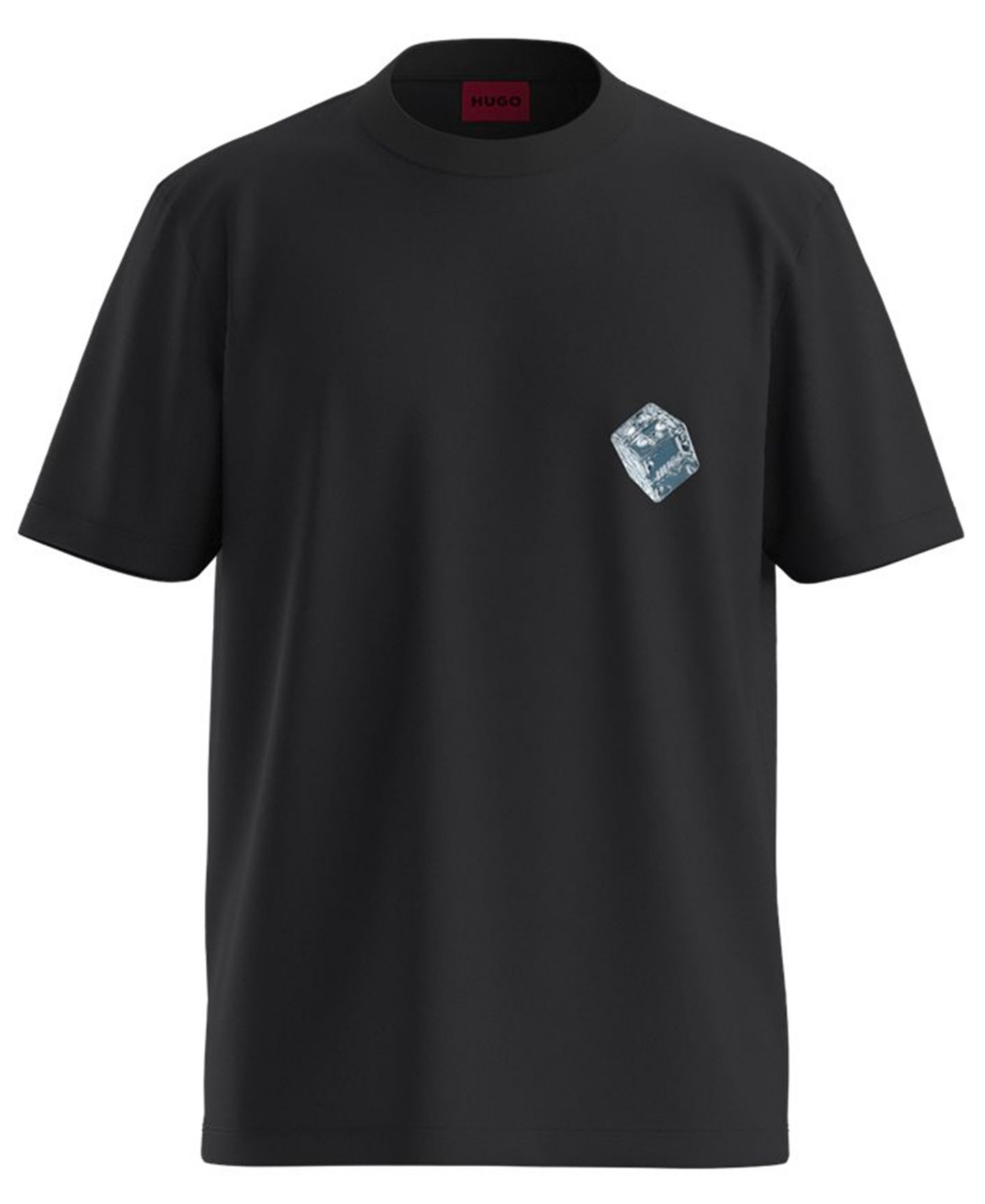 Мужская футболка Hugo Boss Doudi Regular-Fit Crewneck Graphic Print, цвет: Чёрный — фото 1