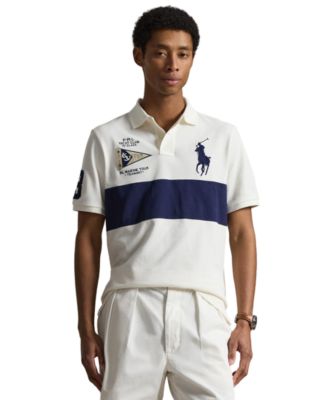Men's Custom Slim-Fit Big Pony Mesh Polo Shirt