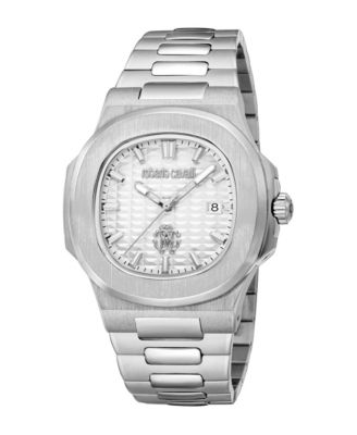 Men's Quartz Silver Stainless Steel Bracelet Watch, 43mm