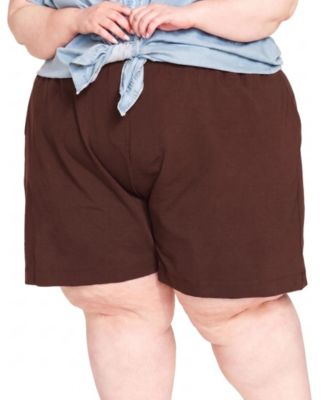 Plus Size Hayes French Terry Pull-On Mid-Rise Shorts, 4"-6" Inseam