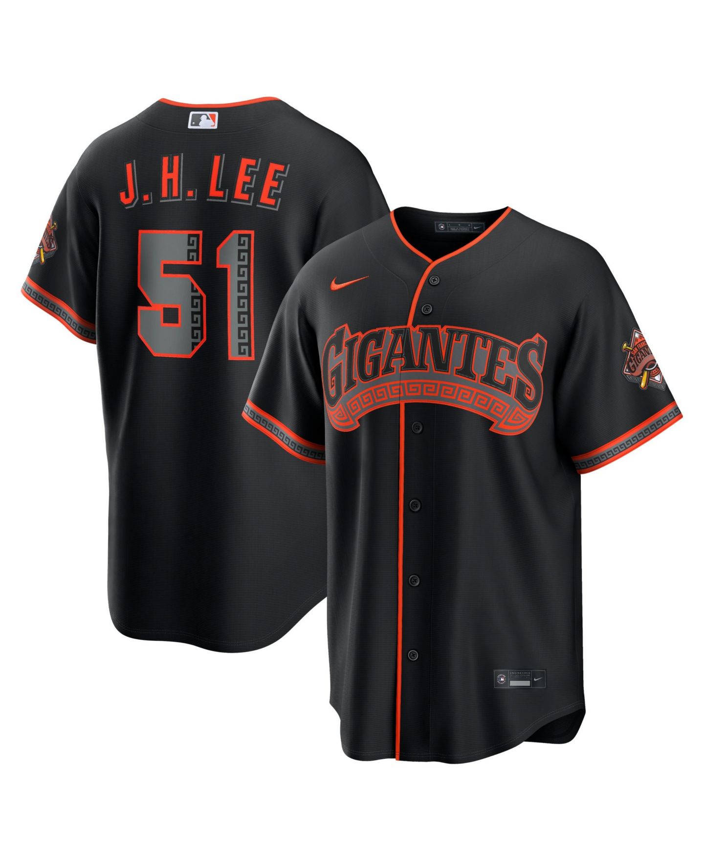 Мужской топ Nike Jung Hoo Lee Black San Francisco Giants Alternate Stadium Jersey — фото 1