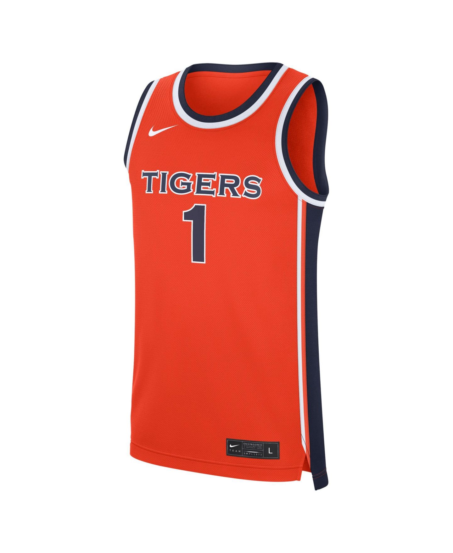 Мужской топ Nike Orange Auburn Tigers 1 Alternate War Eagle Replica Basketball Jersey — фото 3