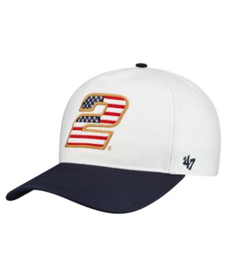 Men's  White Austin Cindric Flag Fill Two-Tone Team Adjustable Hitch Hat