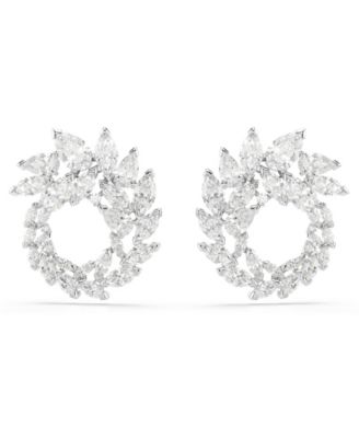 Crystal Marquise Hoop Earrings
