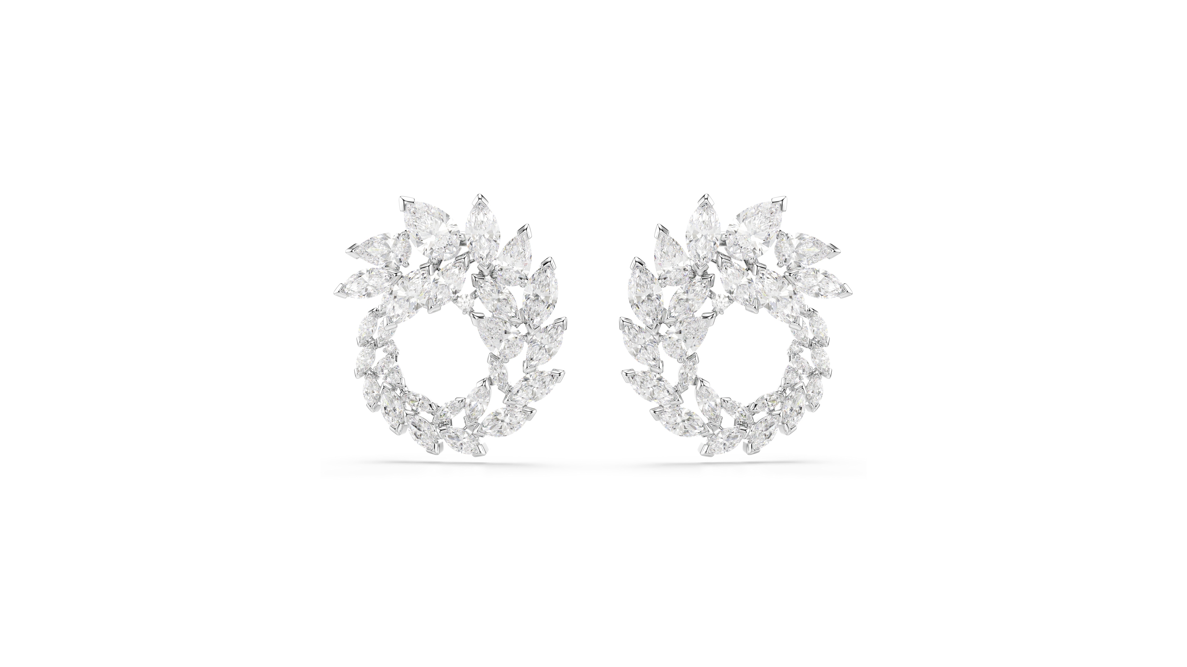 Swarovski Crystal Marquise Hoop Earrings