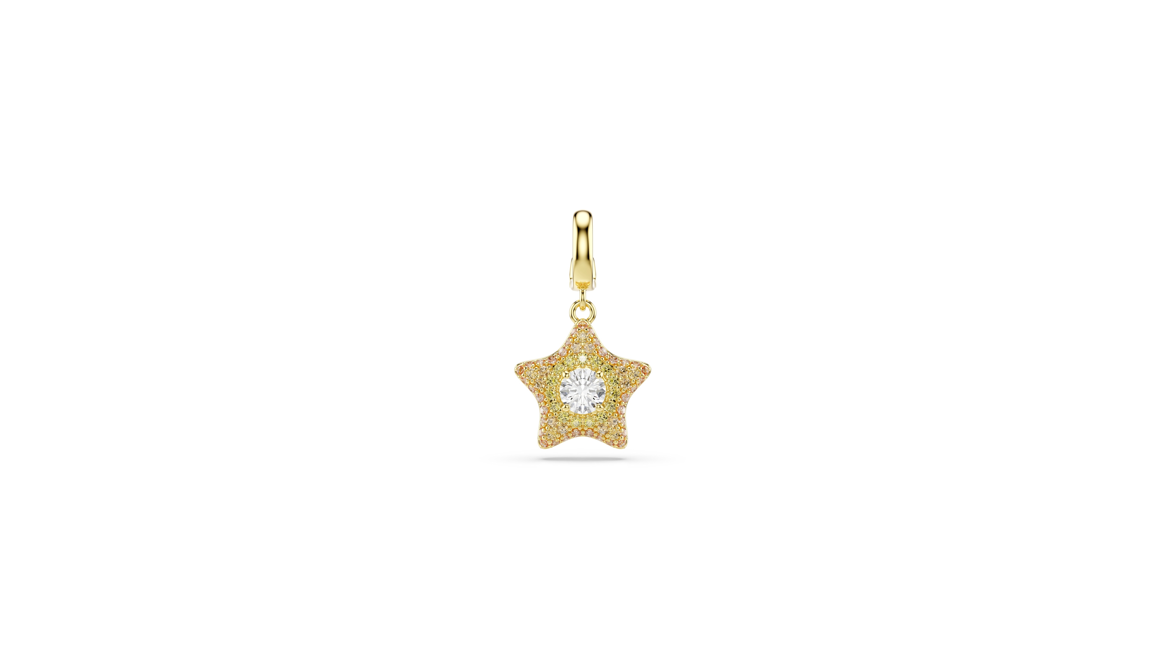 Swarovski Sublima Star Crystal Charm Rhodium-Plated Brass
