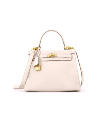 Pre-Owned HERMES Kelly 25 Handbag Light Togo with Gold Hardware