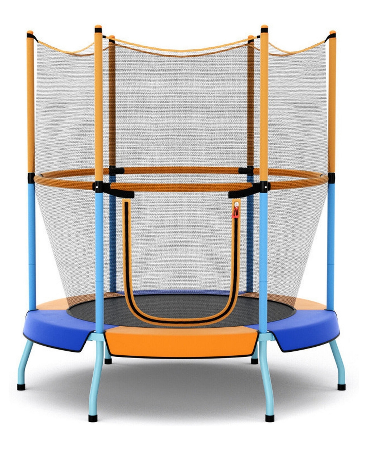 Sevorley 48" Toddler Trampoline with Safety Enclosure Net and External Two-Way Zipper, Ages 3-6