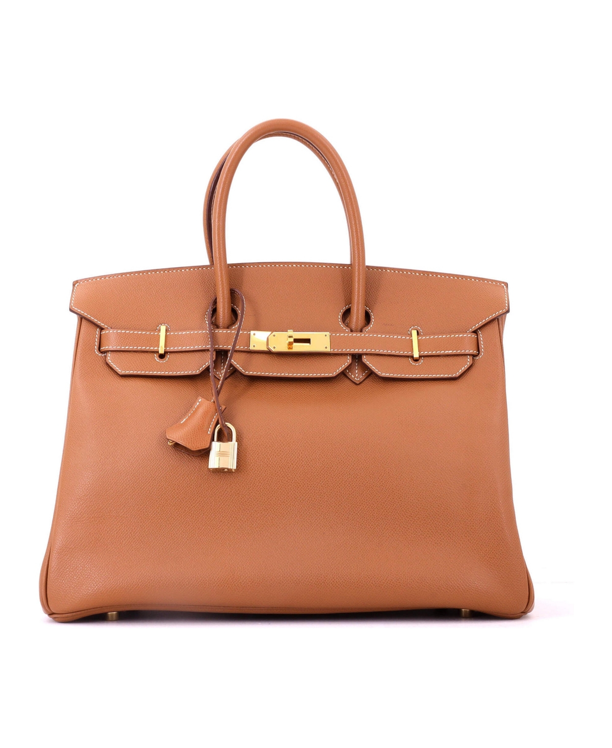 Pre-Owned Hermes Birkin 35 Handbag Brown Epsom with Gold Hardware - Brown