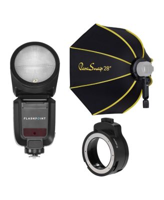 X100 TTL R2 Round Head Wireless Flash with 28" Softbox for Olympus/Panasonic