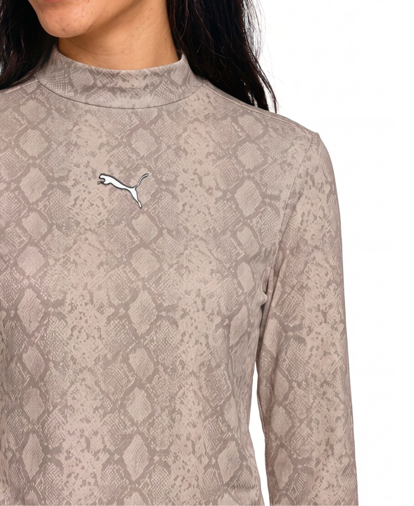 Женские футболки PUMA Snake Pack Long-Sleeve Mesh, цвет: Серый — фото 3