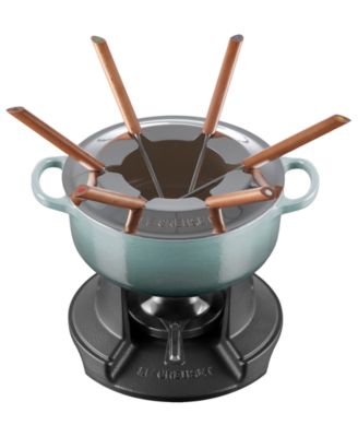 Enameled Cast Iron 2.5-Quart Fondue Set