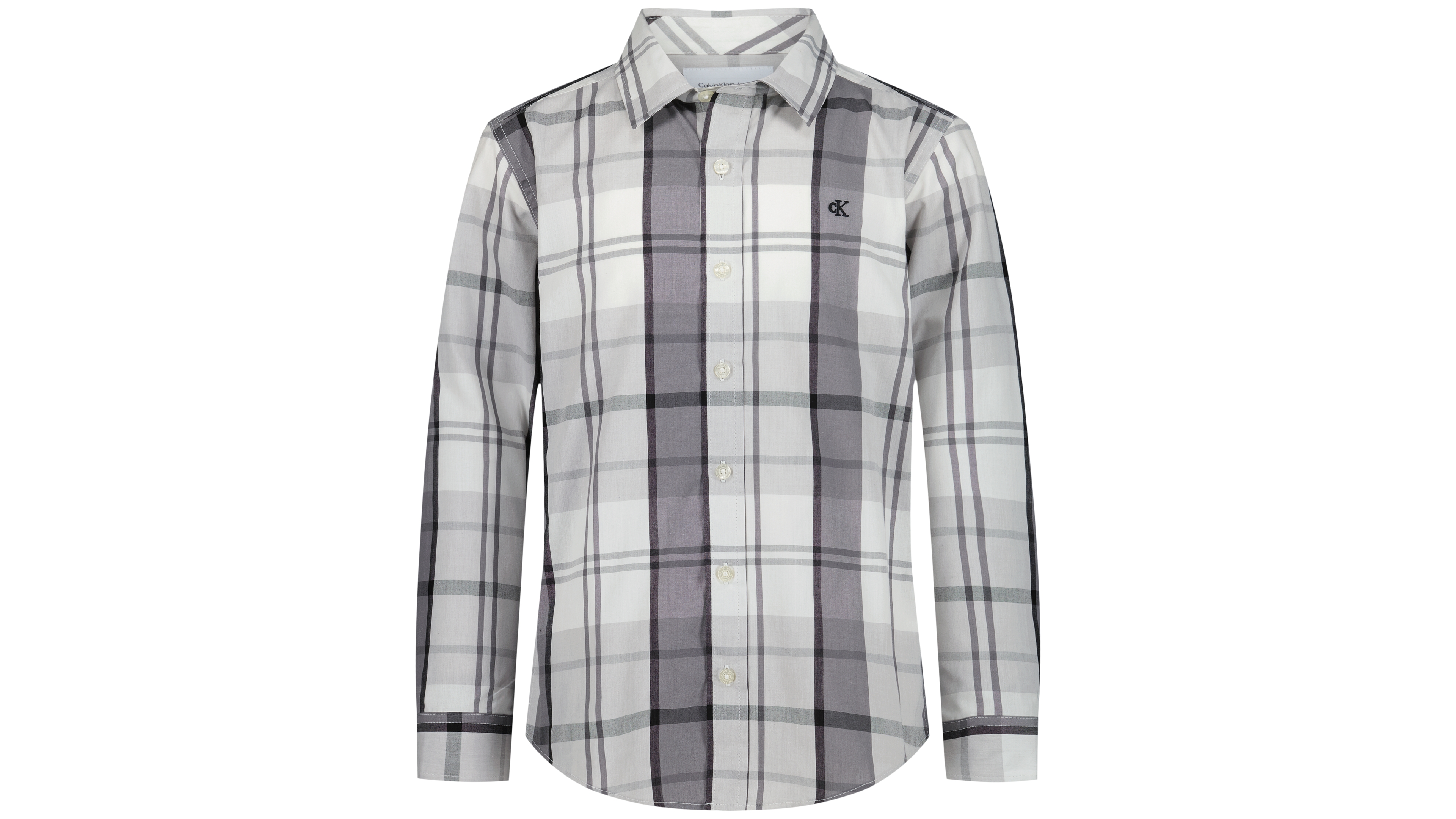 Calvin Klein Boys' 8-20 Bold Long-Sleeve Plaid Woven Shirt