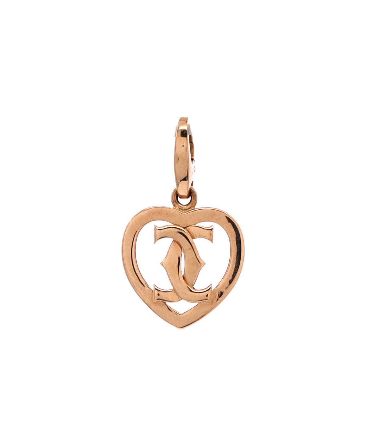 Pre-Owned Cartier 2C Heart Charm - 18k rose gold