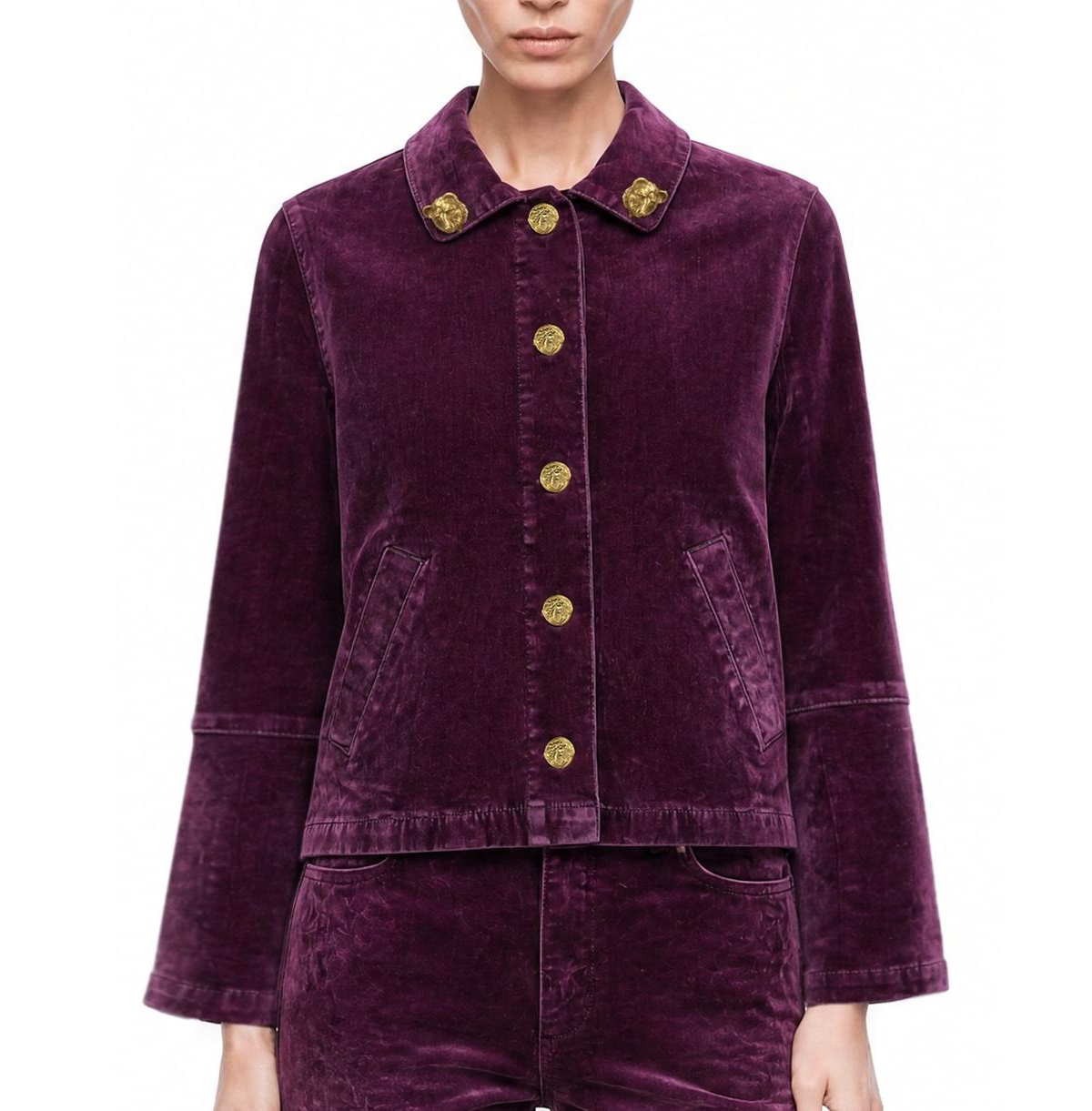 Nocturne Women's Button Velvet Jacket