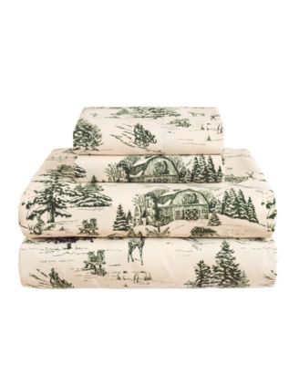 Home Holiday Soft Microfiber 4-Piece Sheet Set, Full