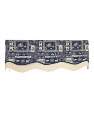 100% Cotton Lakewood Trimmed Glory Lined Window Valance 50" x 17"