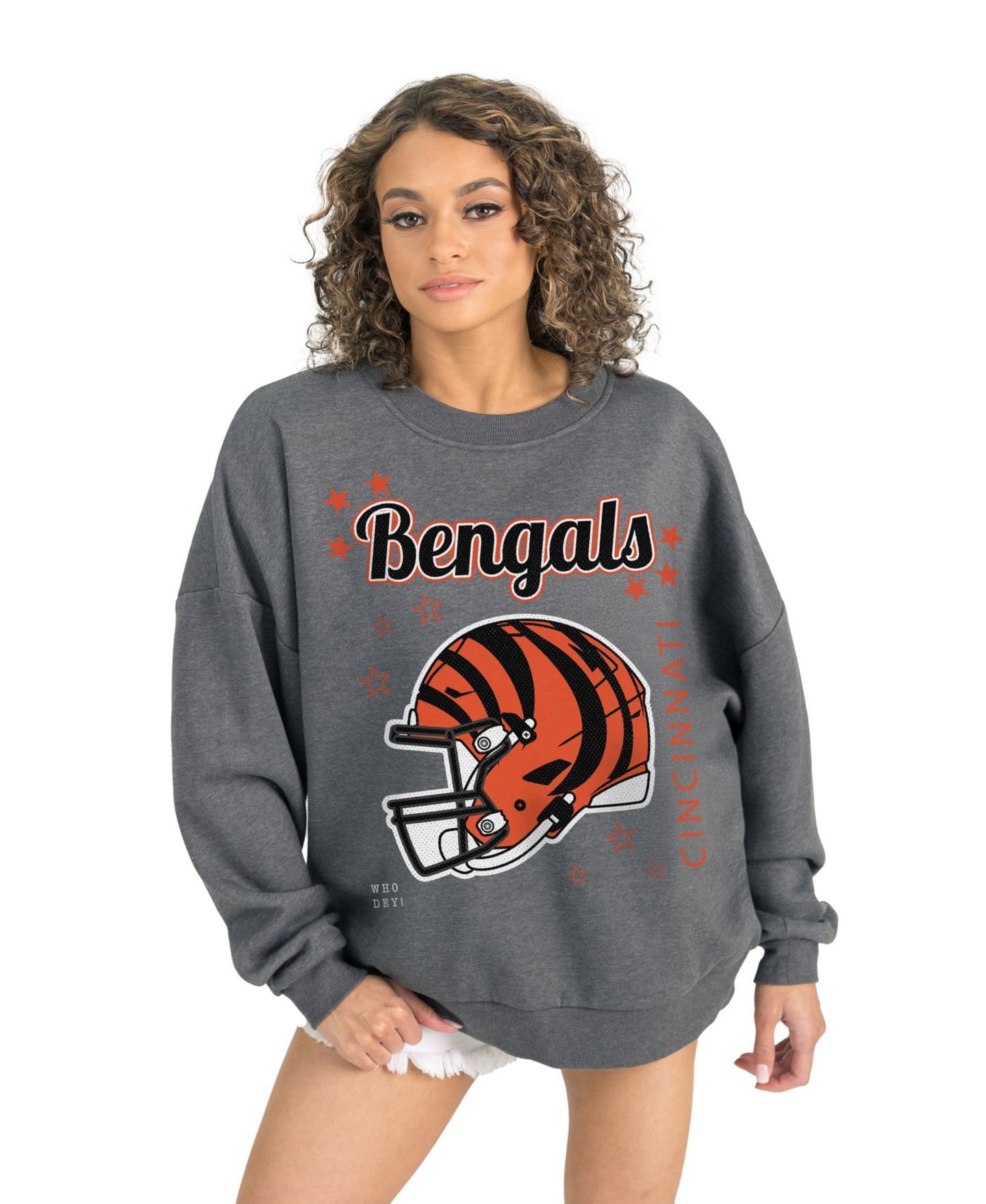 Женская толстовка Gameday Couture Gray Cincinnati Bengals Ready to Rumble Premium Fleece Pullover — фото 3
