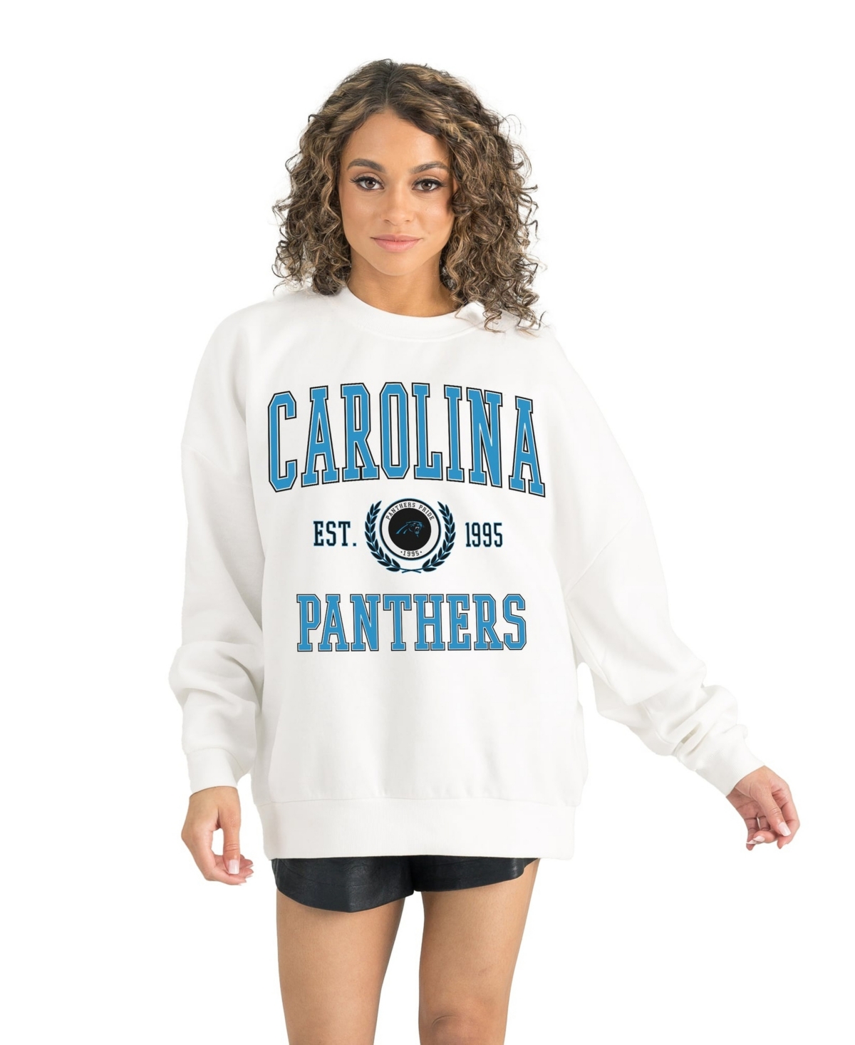 Gameday Couture Women's White Carolina Panthers Timeless Triumph Premium Fleece Pullover Sweatshirt - White