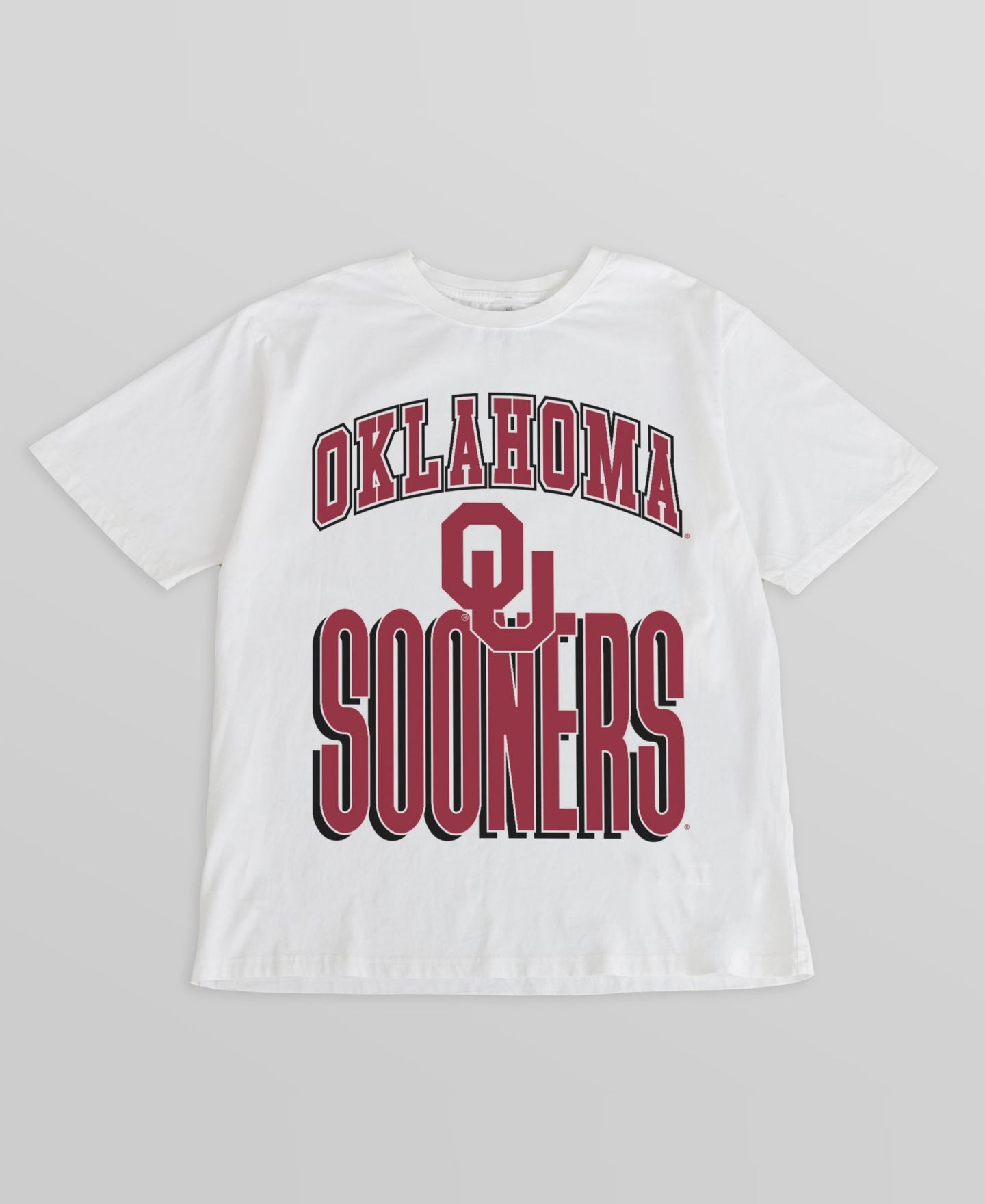 Женская футболка Gameday Couture Cream Oklahoma Sooners Oversized Fierce Focus — фото 3