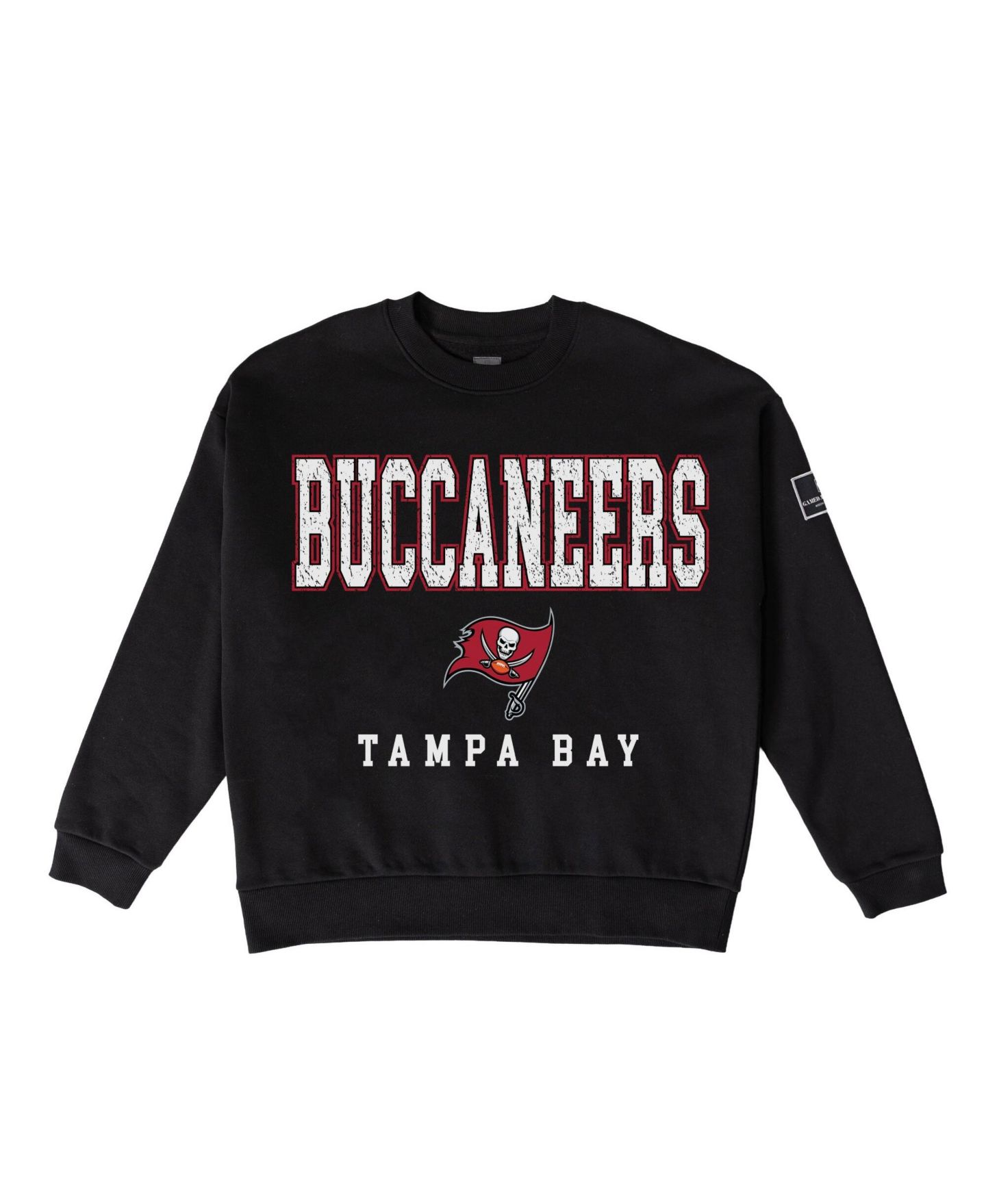 Женская толстовка Gameday Couture Black Tampa Bay Buccaneers Oversized Level Up Black Label Premium Fleece — фото 6