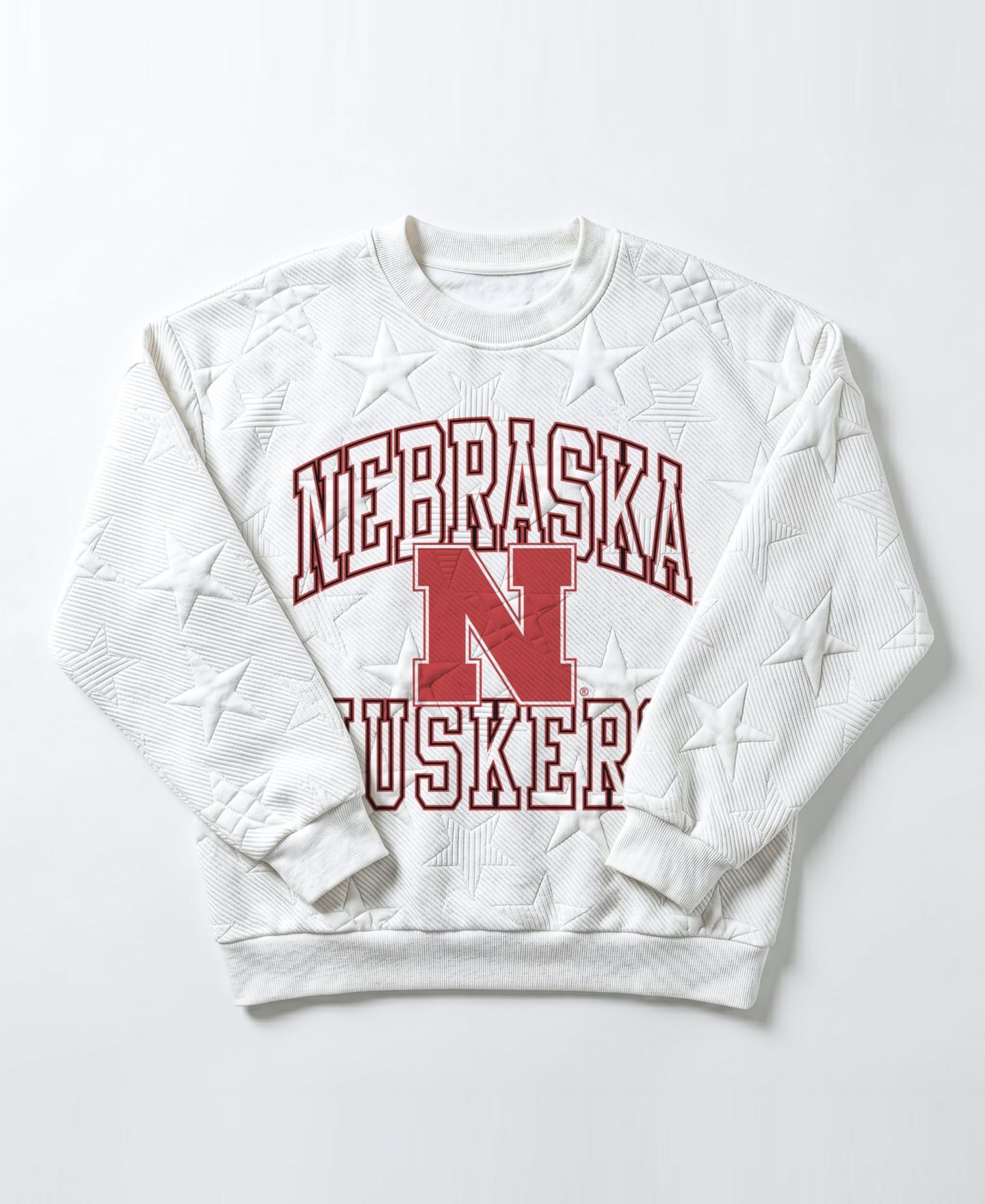 Женская толстовка Gameday Couture White Nebraska Huskers Big Play Energy Tonal Star Embossed — фото 3
