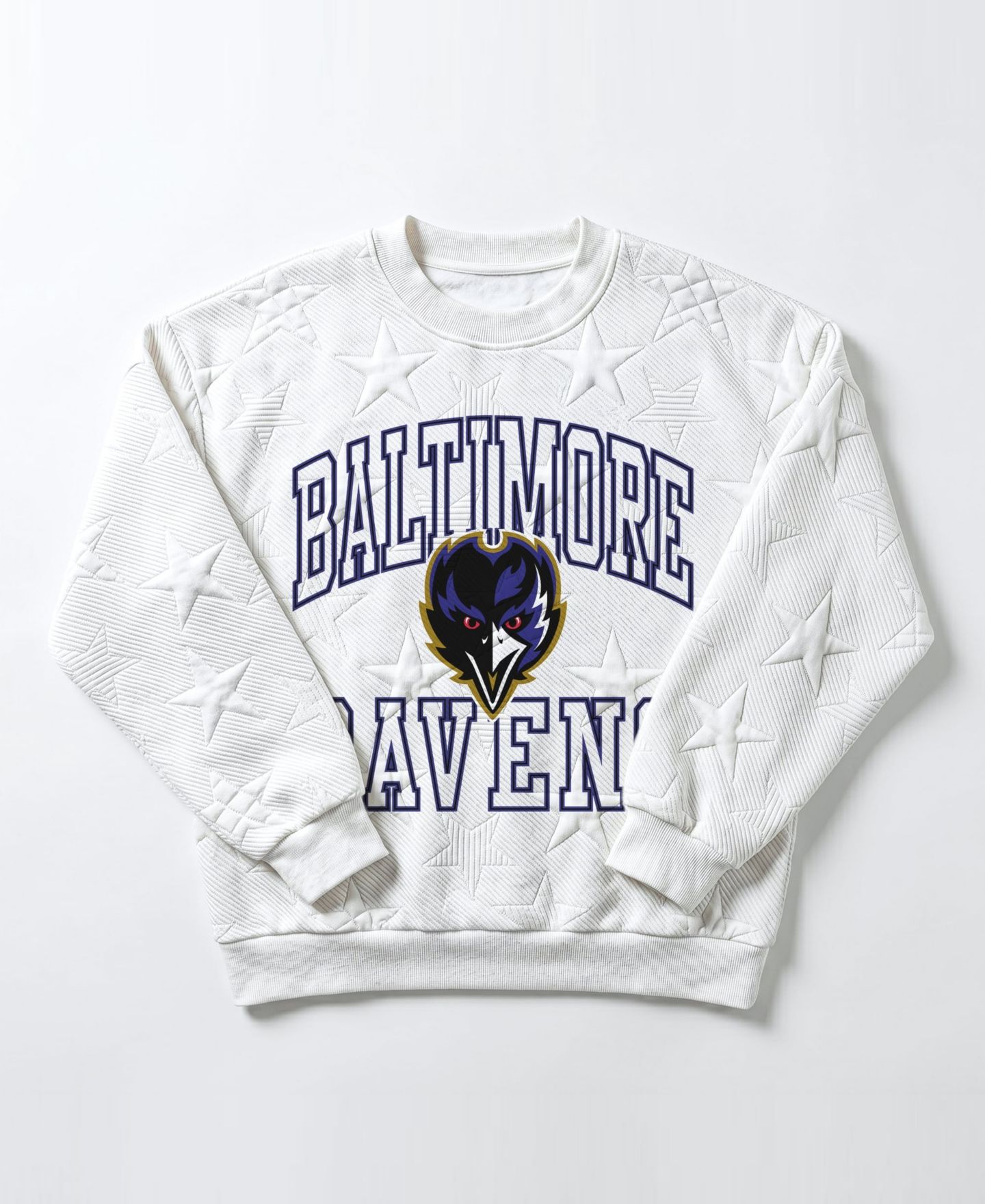 Женская толстовка Gameday Couture White Baltimore Ravens Big Play Energy Tonal Star Embossed — фото 2