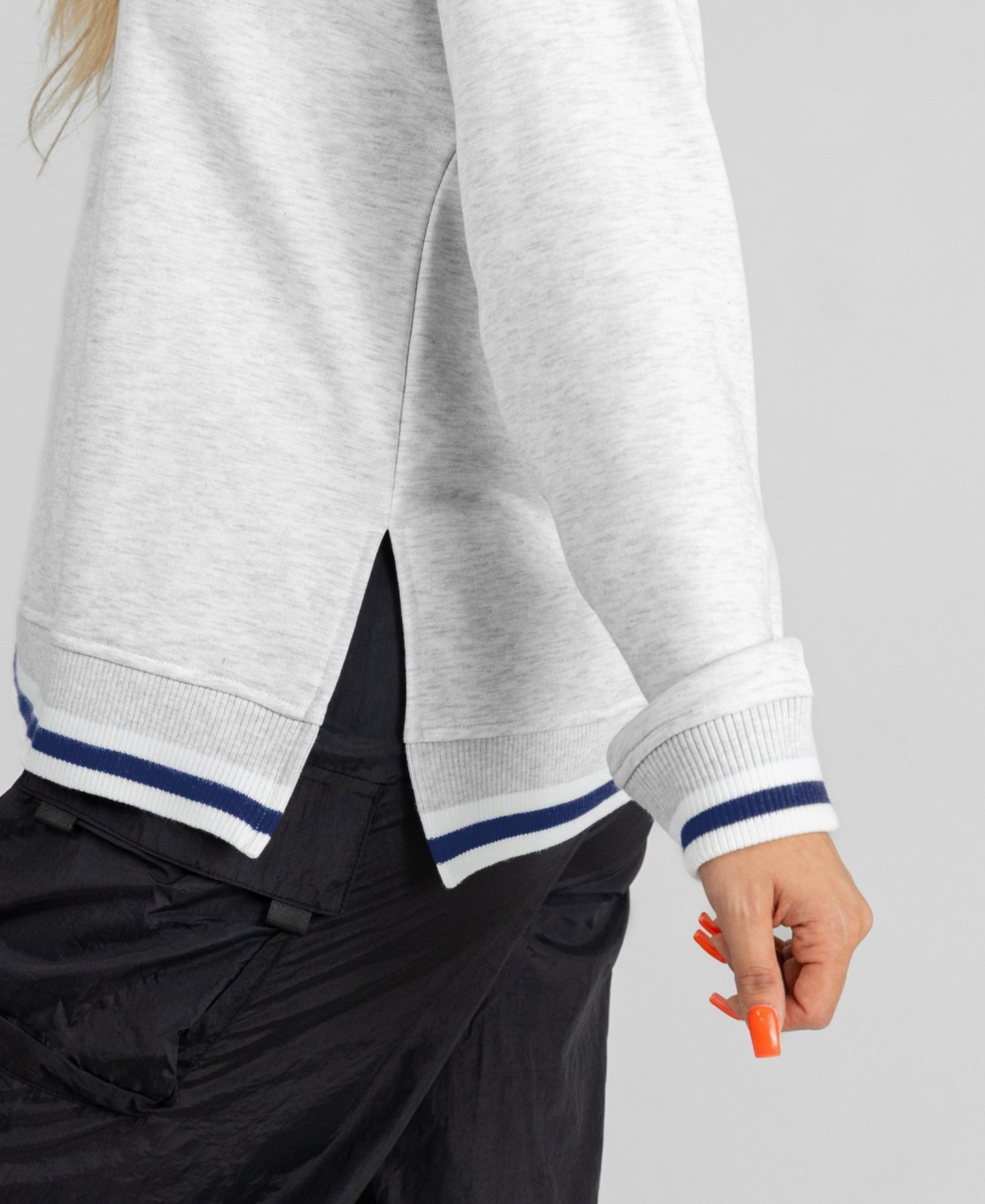 Женская толстовка Gameday Couture Ash Dallas Cowboys Rally Point Contrast Stripe Mock Neck — фото 6