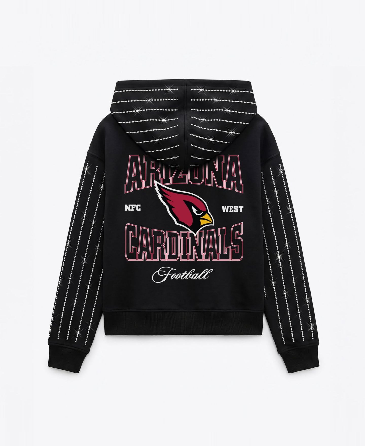 Женское худи Gameday Couture Black Arizona Cardinals Eyes on the Prize Mid-Crop Full-Zip — фото 3
