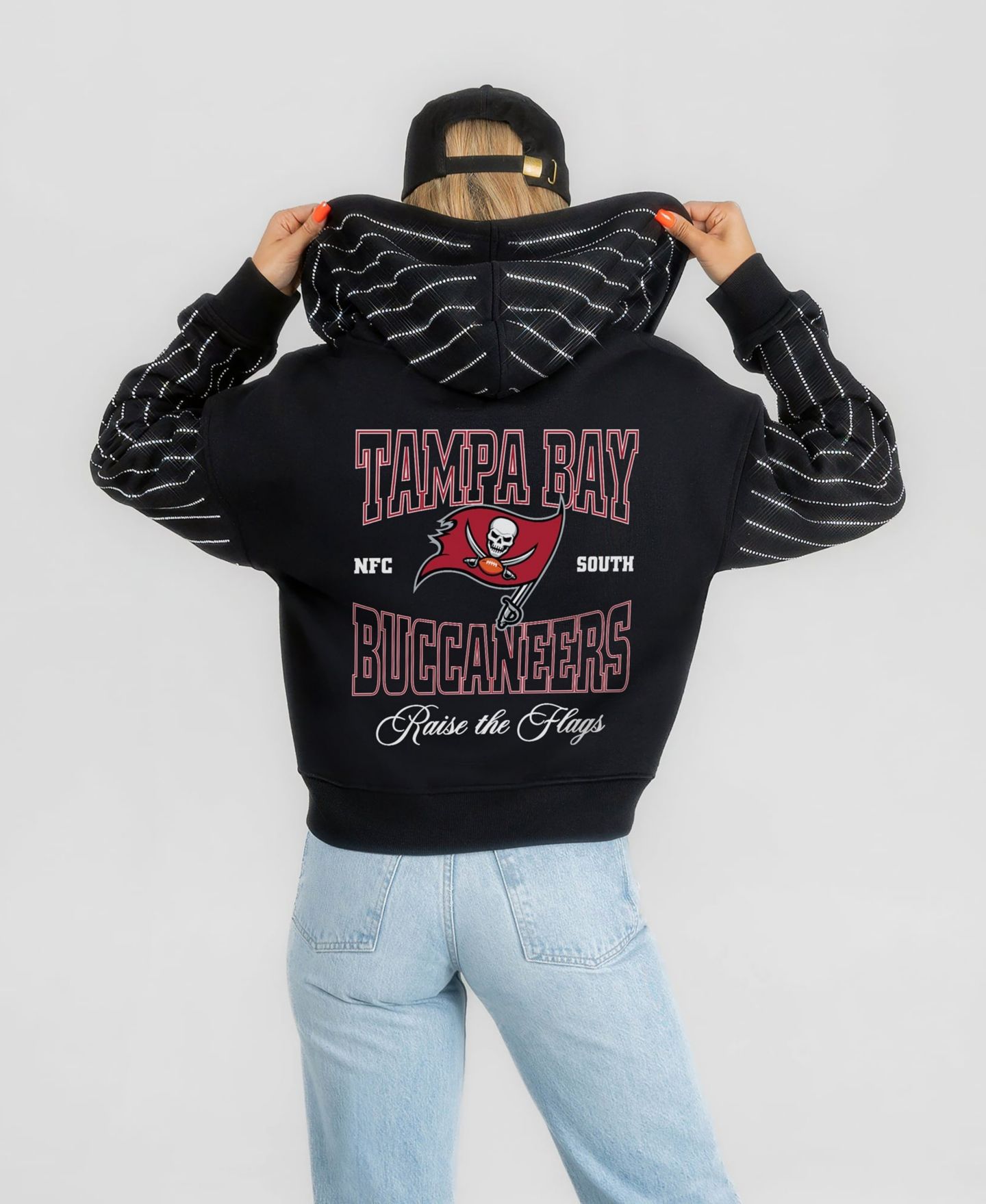 Женское худи Gameday Couture Black Tampa Bay Buccaneers Eyes on the Prize Mid-Crop Full-Zip — фото 1