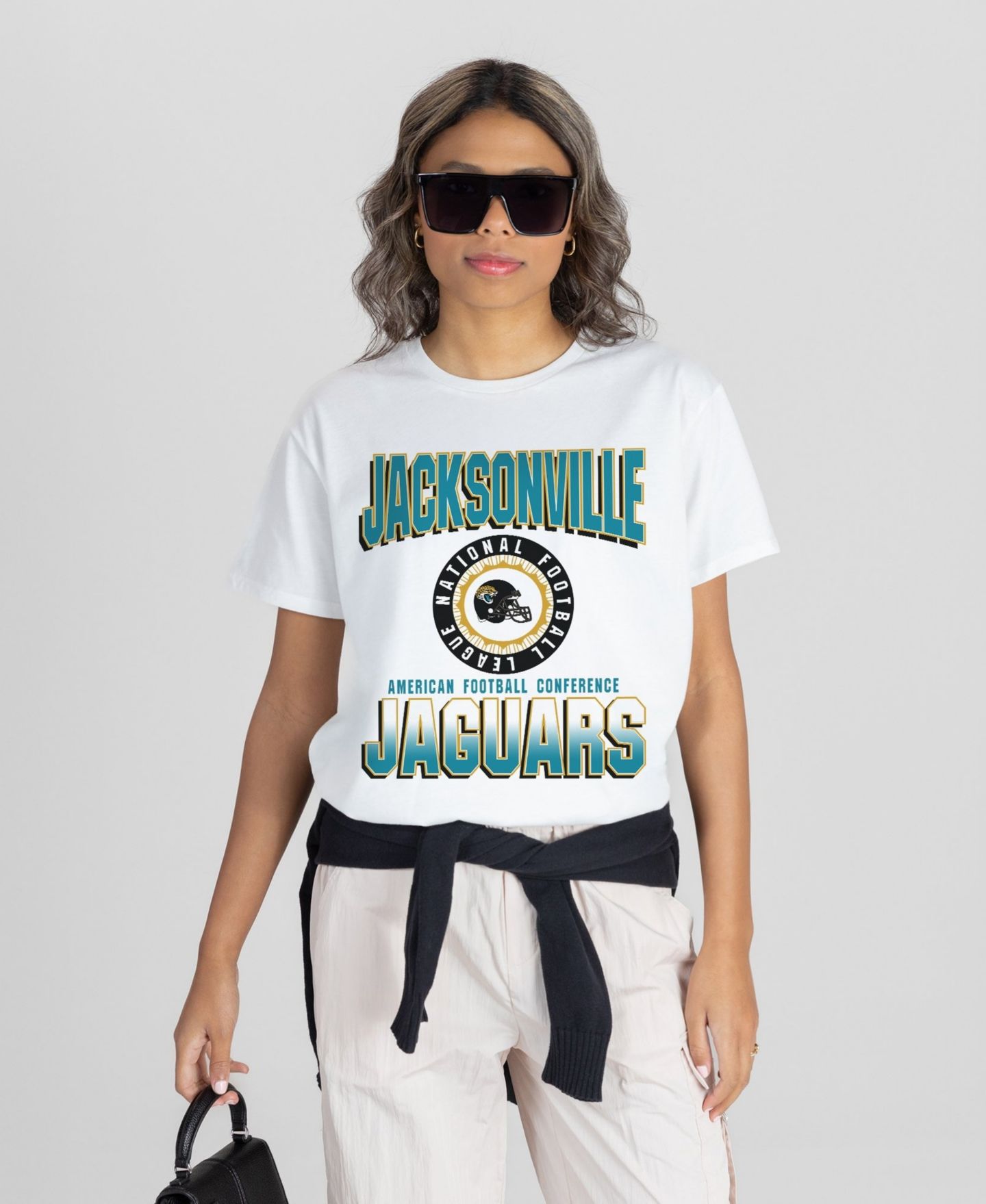 Женская футболка Gameday Couture White Jacksonville Jaguars Oversized All-Time Classic Flowy — фото 4
