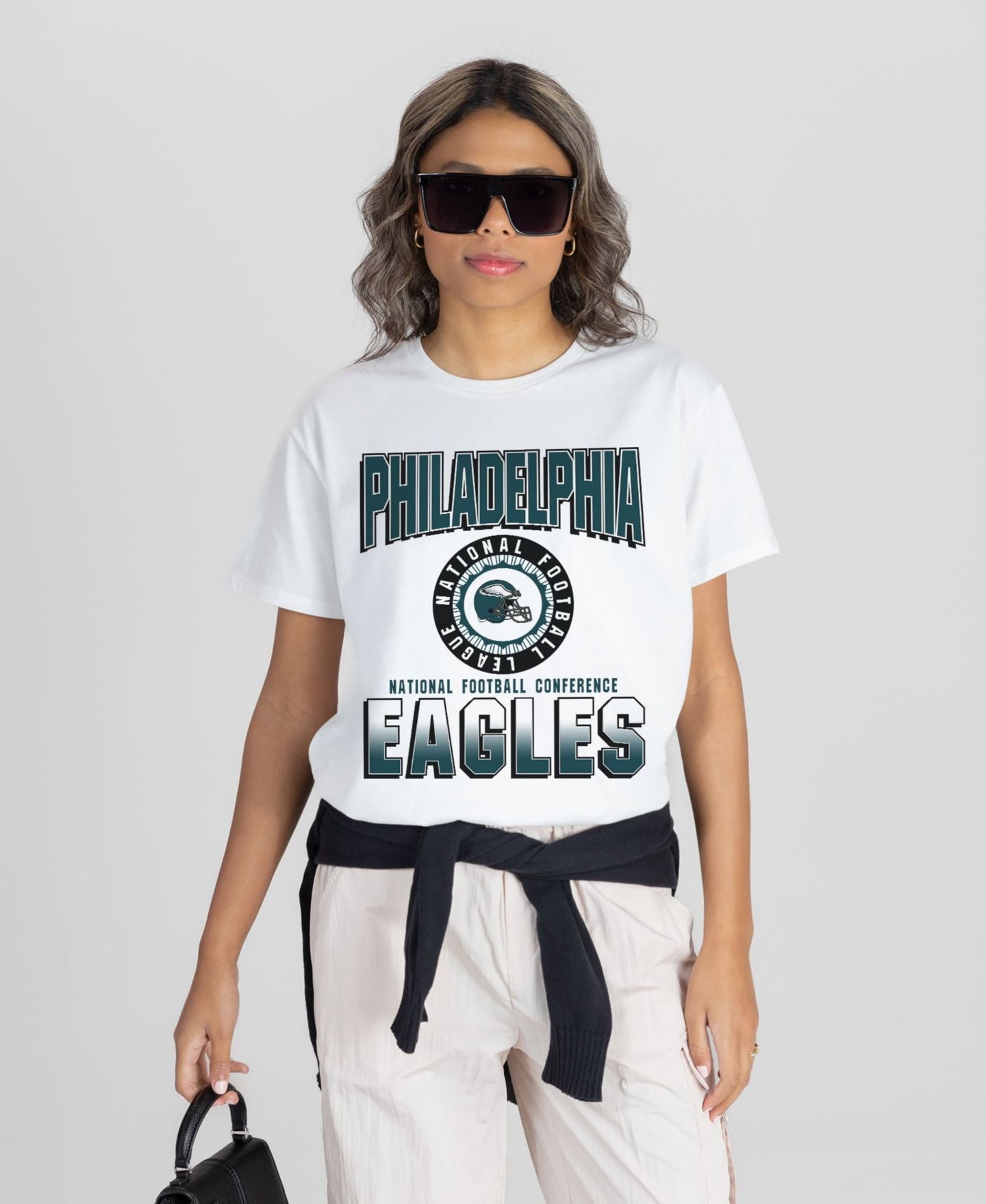 Женская футболка Gameday Couture White Philadelphia Eagles Oversized All-Time Classic Flowy — фото 4