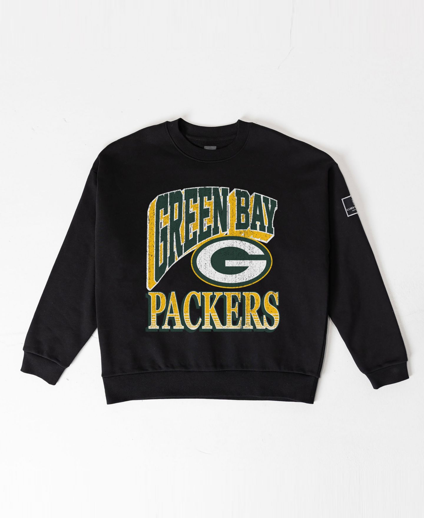 Женская толстовка Gameday Couture Black Green Bay Packers Victory Prime Black Label Premium Drop Shoulder — фото 5