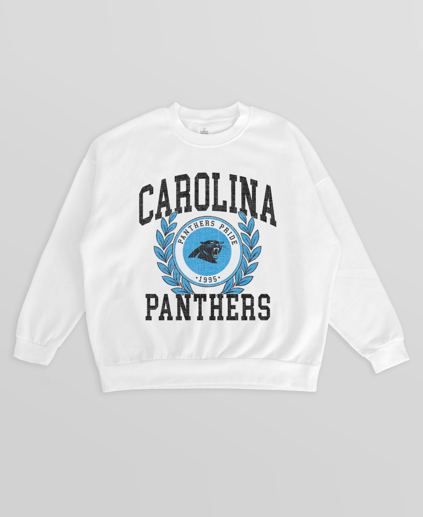 Женская толстовка Gameday Couture White Carolina Panthers Gold Standard Oversized Premium Drop Shoulder — фото 5