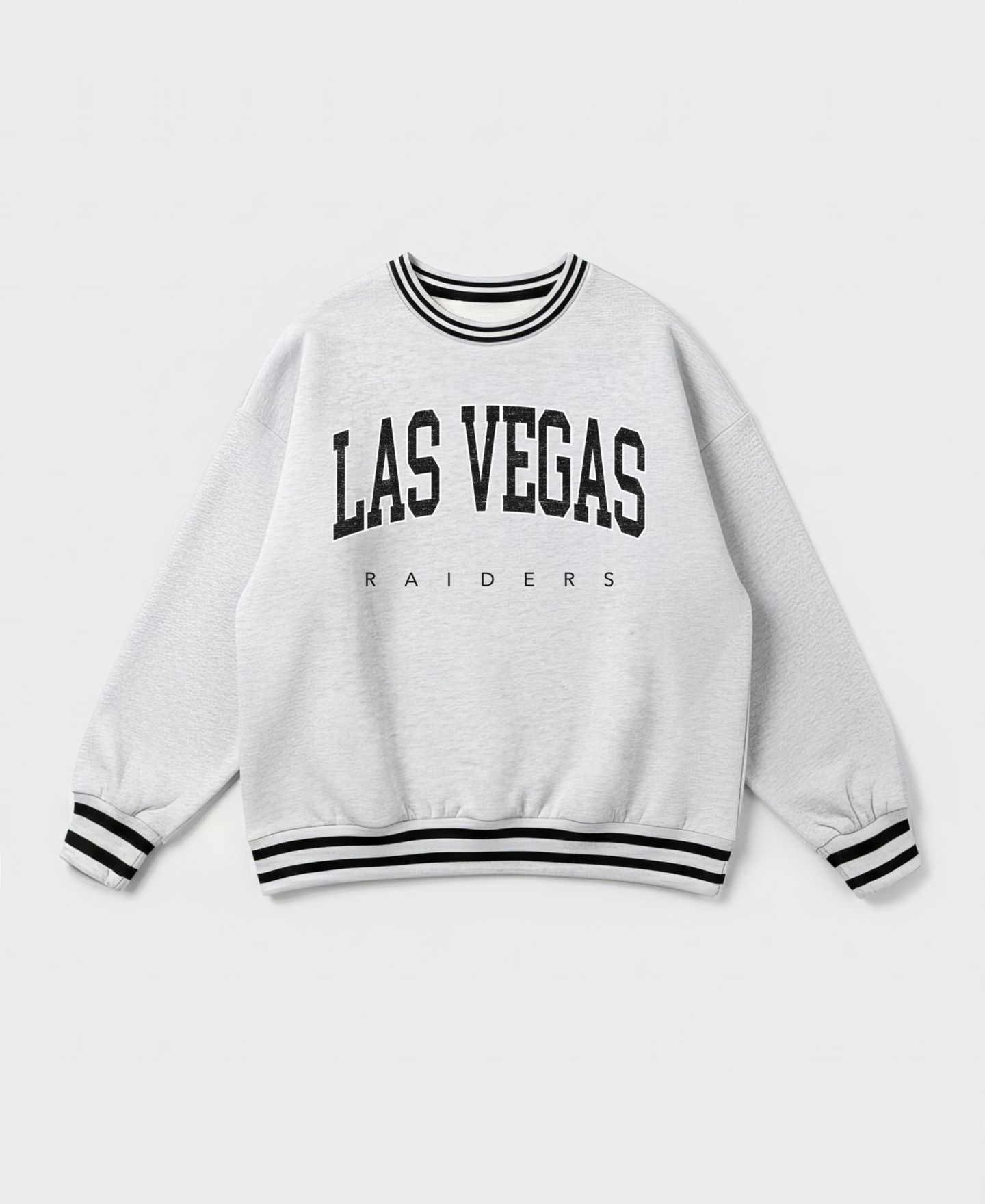 Женская толстовка Gameday Couture Ash Las Vegas Raiders Oversized Easy Energy Ringer Stripe — фото 5