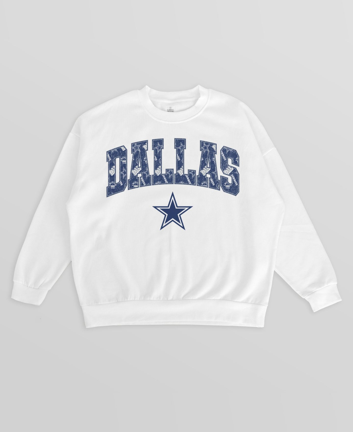 Женская толстовка Gameday Couture White Dallas Cowboys Sweet Play Oversized Premium Drop Shoulder — фото 5
