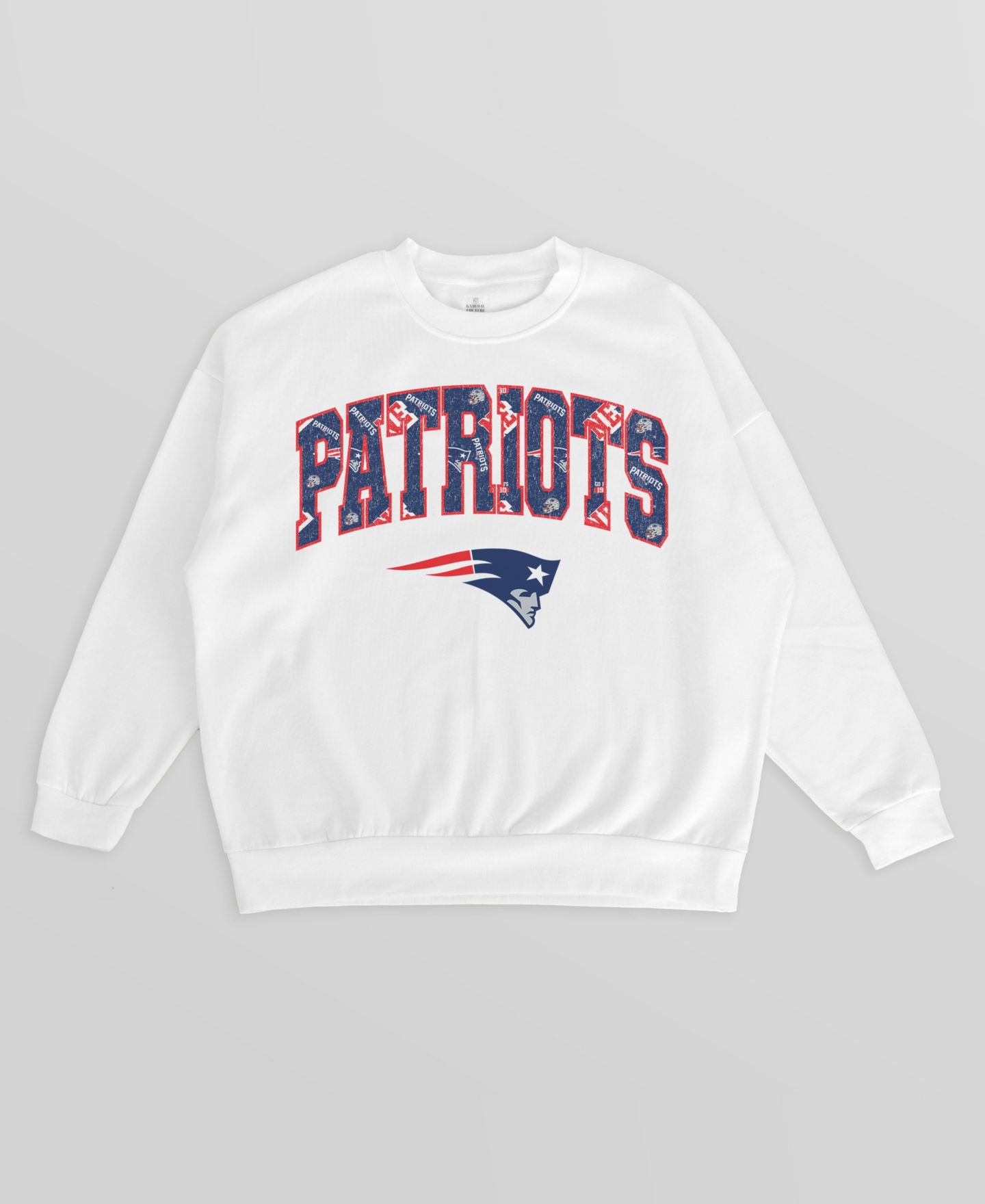 Женская толстовка Gameday Couture White New England Patriots Sweet Play Oversized Premium Drop Shoulder — фото 5