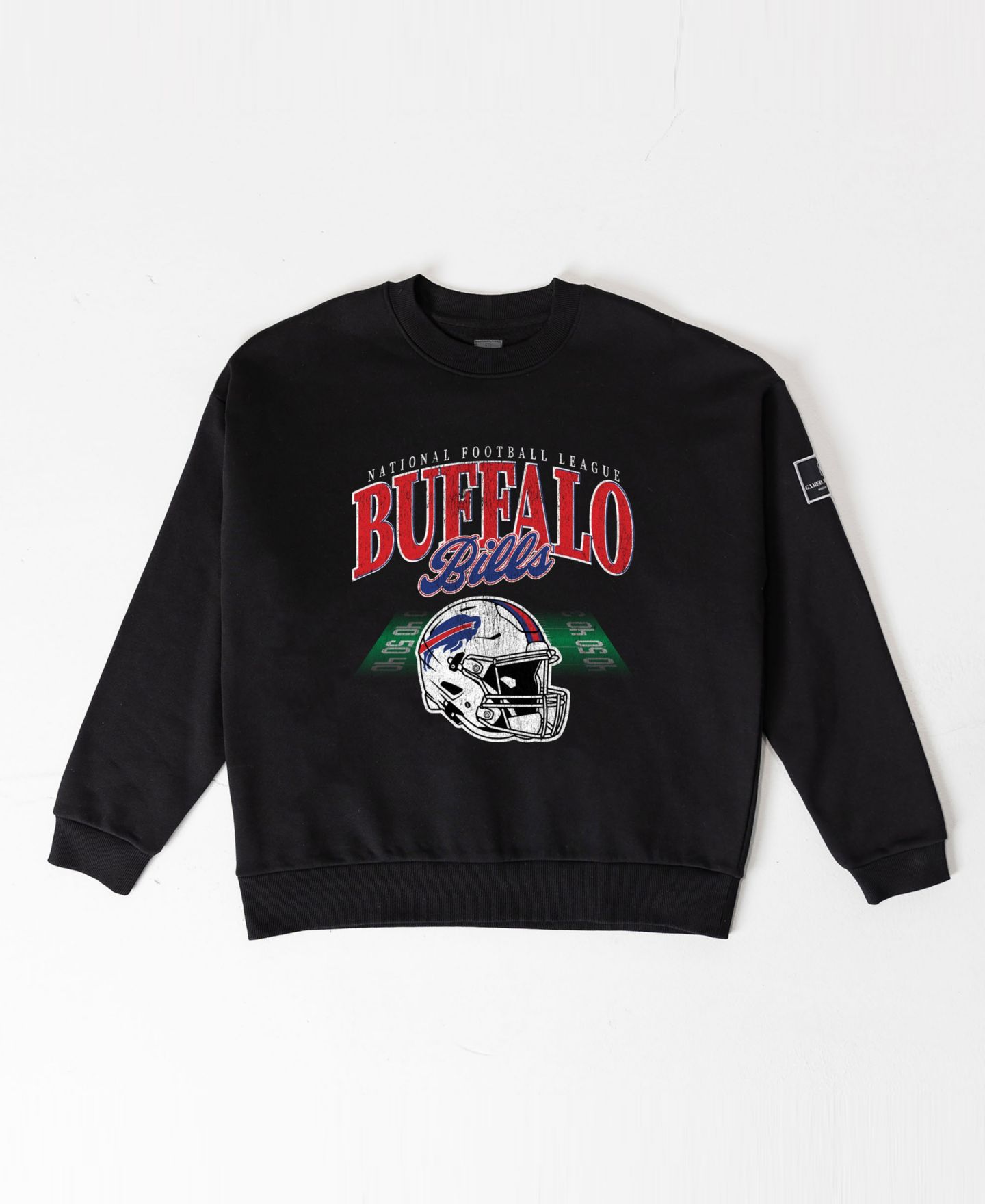 Женская толстовка Gameday Couture Black Buffalo Bills Field Focus Black Label Premium Drop Shoulder — фото 5