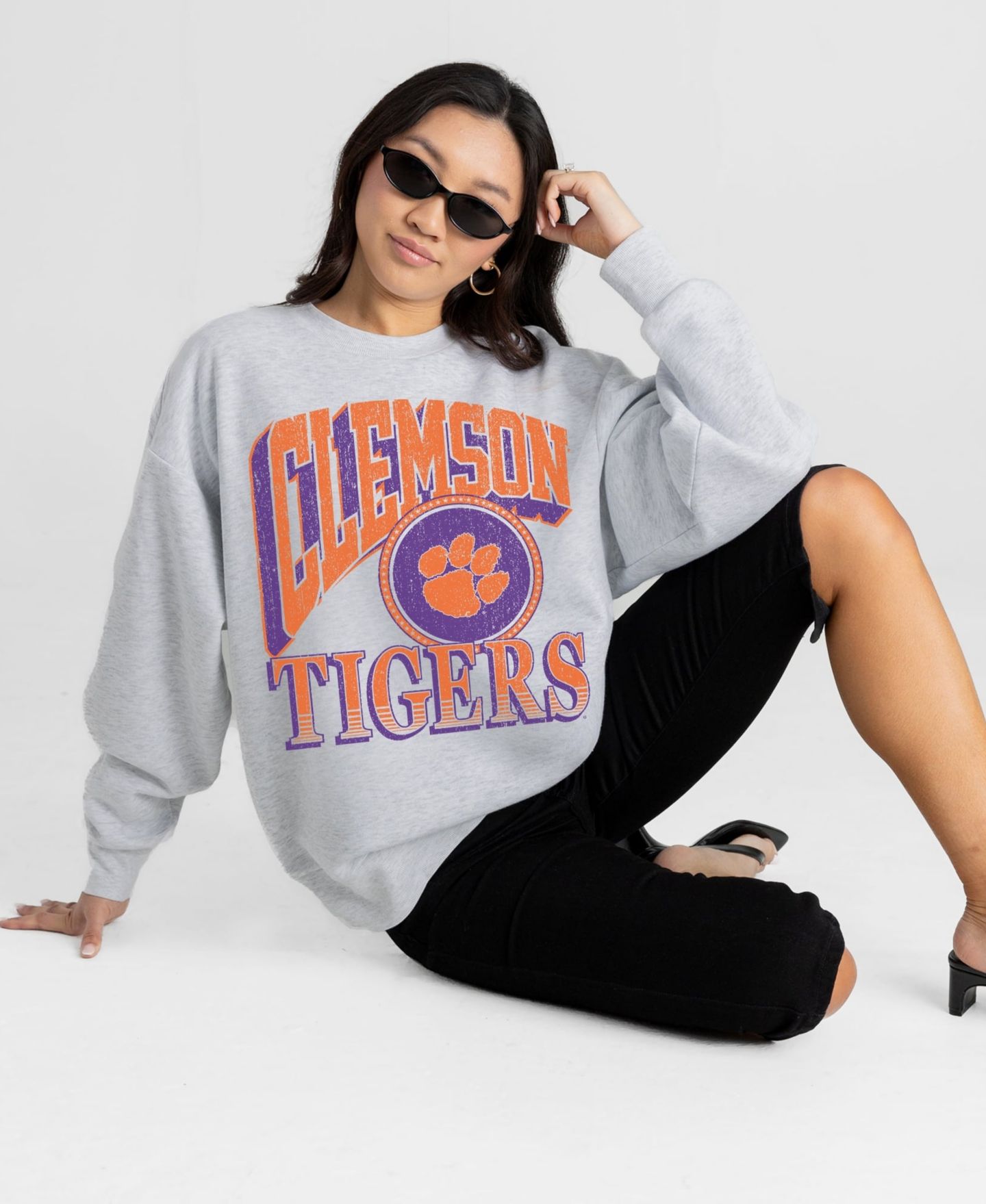 Женская толстовка Gameday Couture Ash Clemson Tigers Game On — фото 3