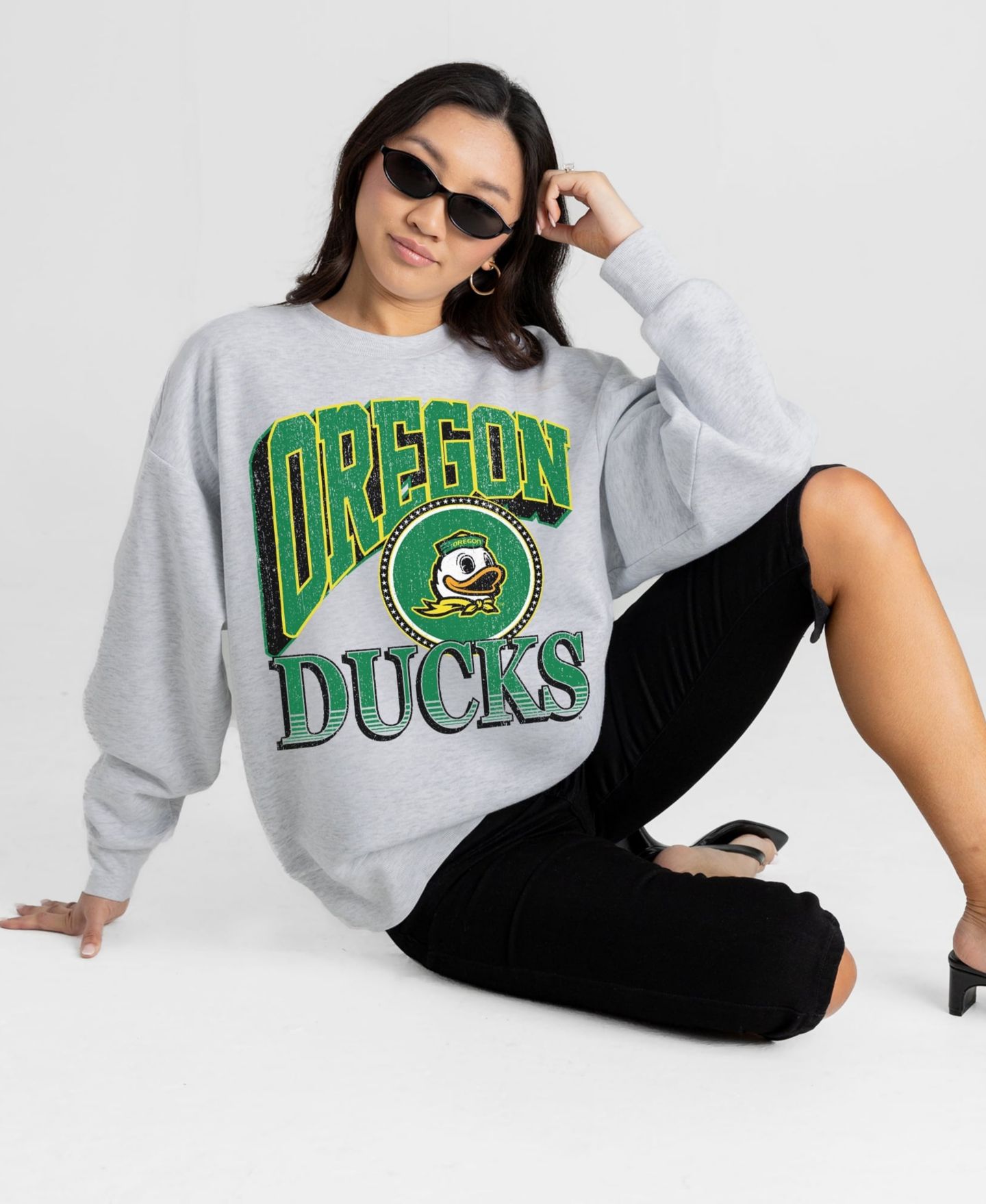 Женская толстовка Gameday Couture Ash Oregon Ducks Game On — фото 3