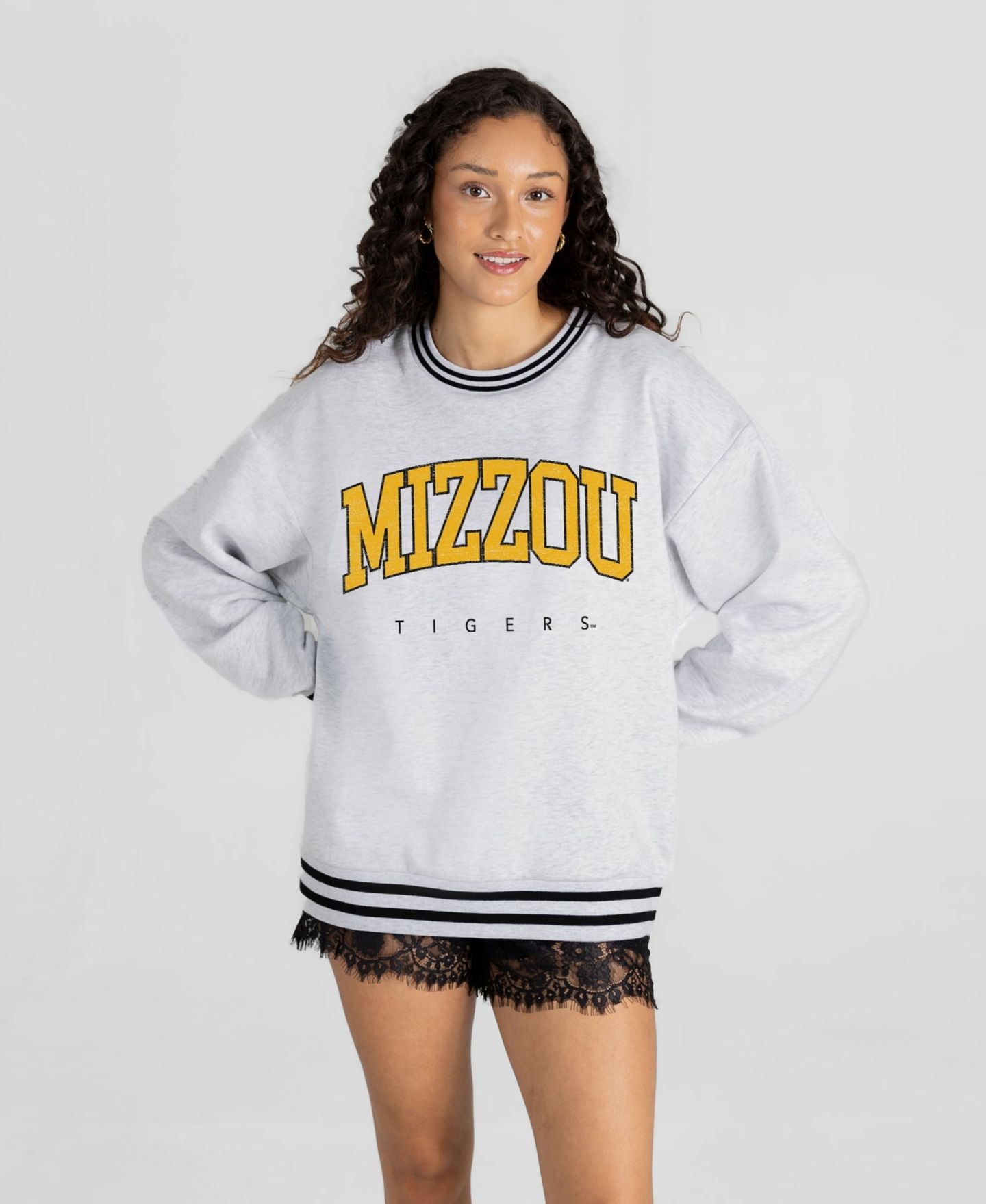 Женская толстовка Gameday Couture Ash Missouri Tigers Easy Energy — фото 4