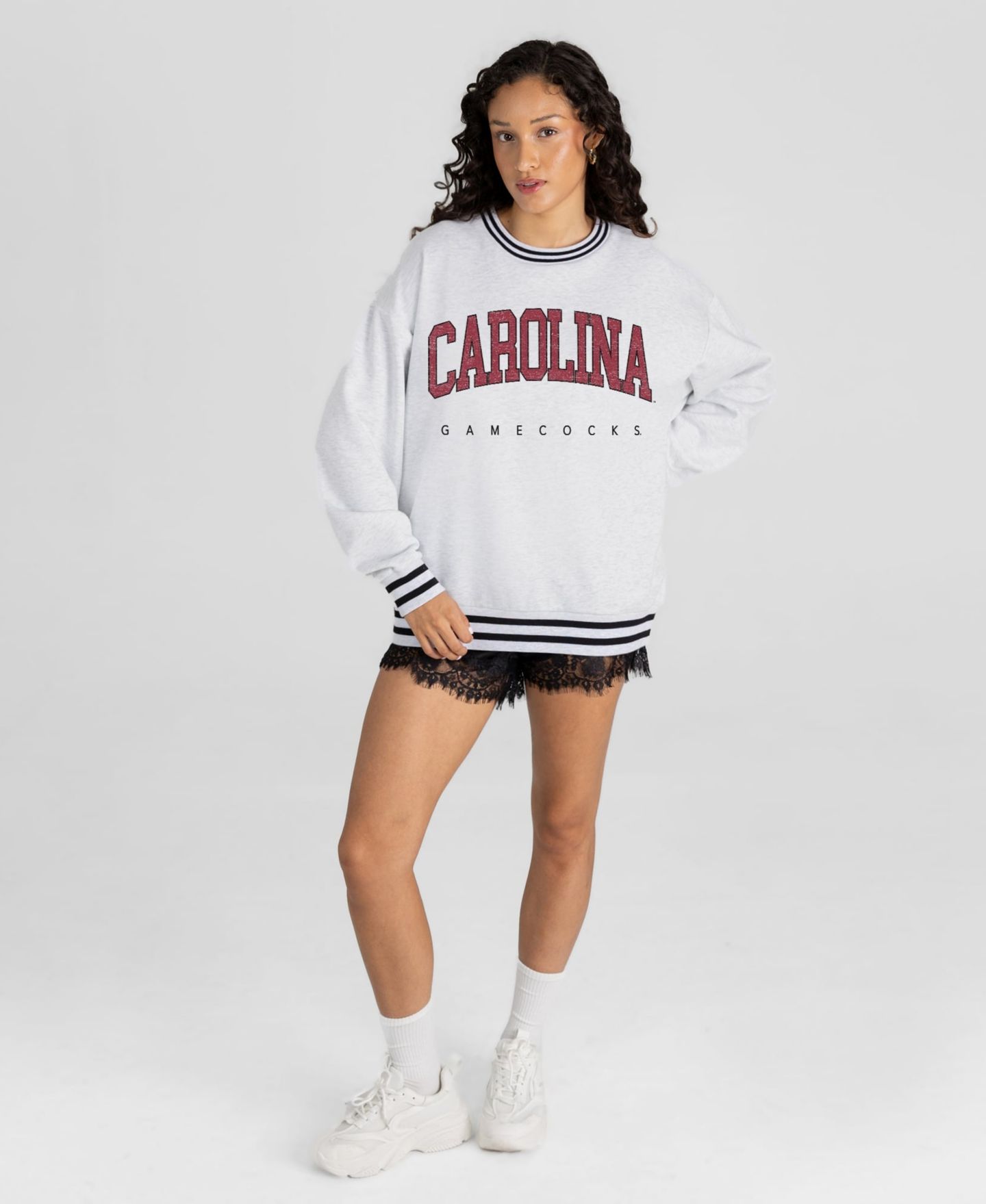 Женская толстовка Gameday Couture Ash South Carolina Gamecocks Easy Energy — фото 3