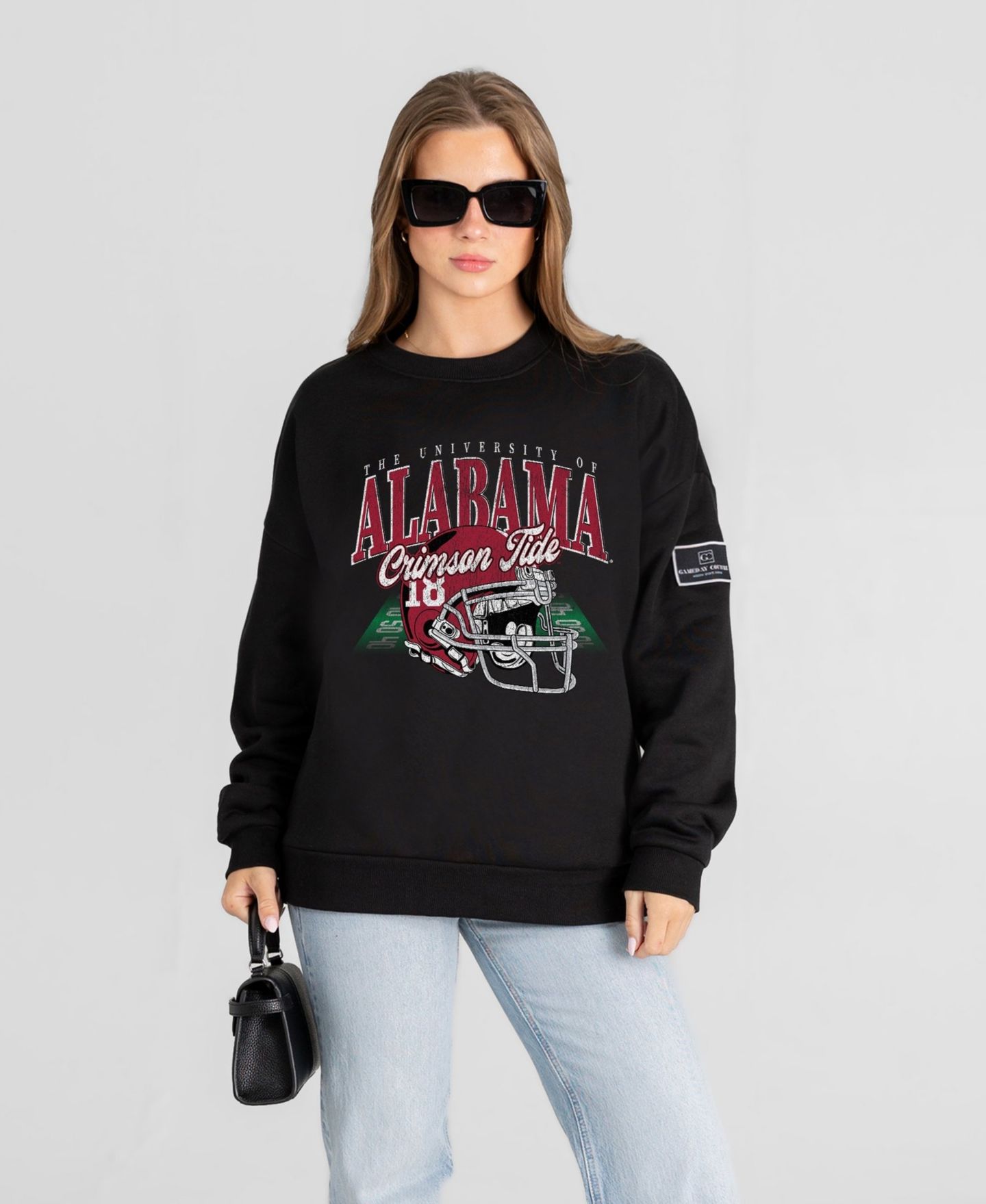 Женская толстовка Gameday Couture Black Alabama Crimson Tide Field Focus Black Label — фото 1
