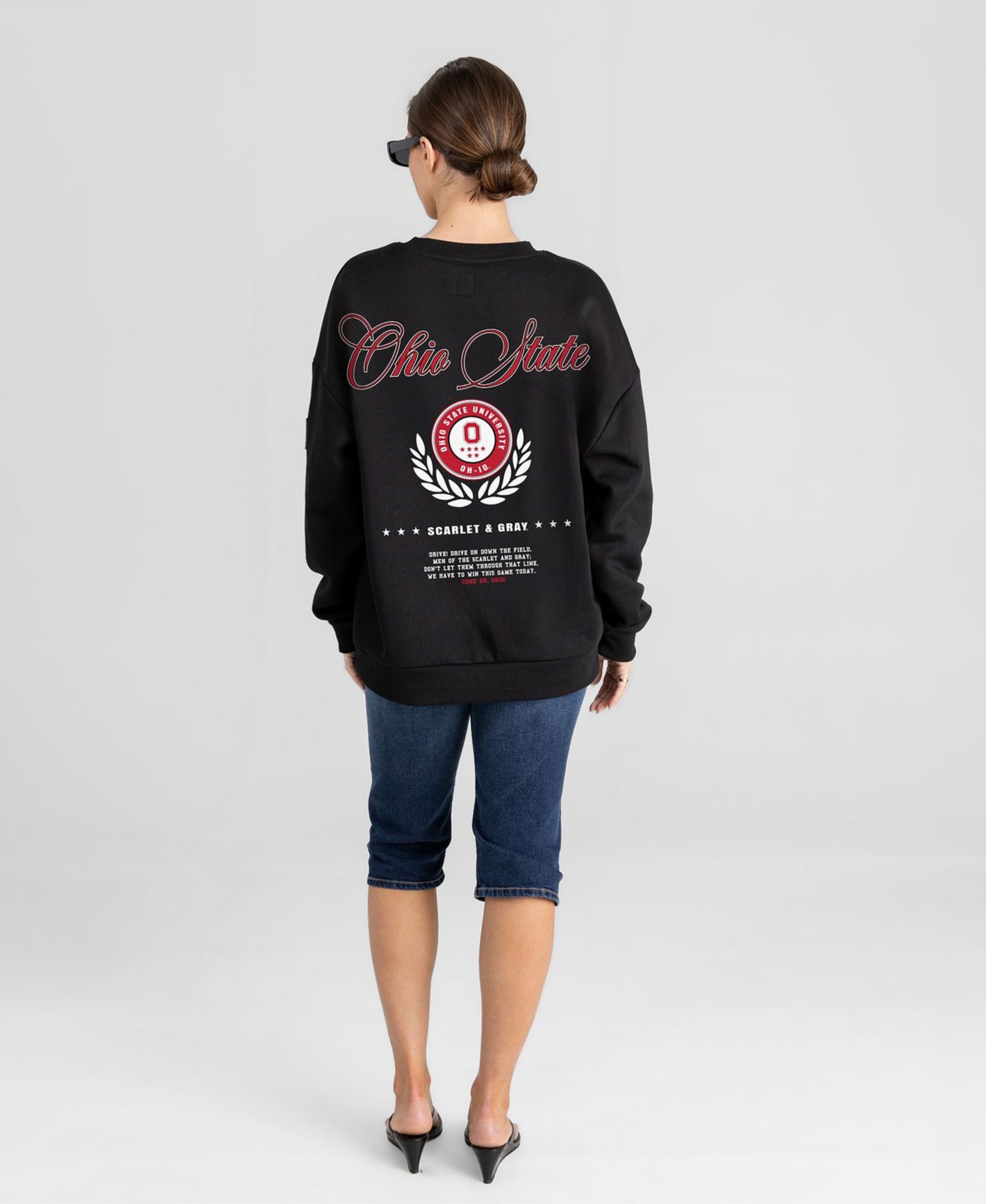 Женская толстовка Gameday Couture Black Ohio State Buckeyes Classic Charm Black Label Premium Drop Shoulder — фото 5