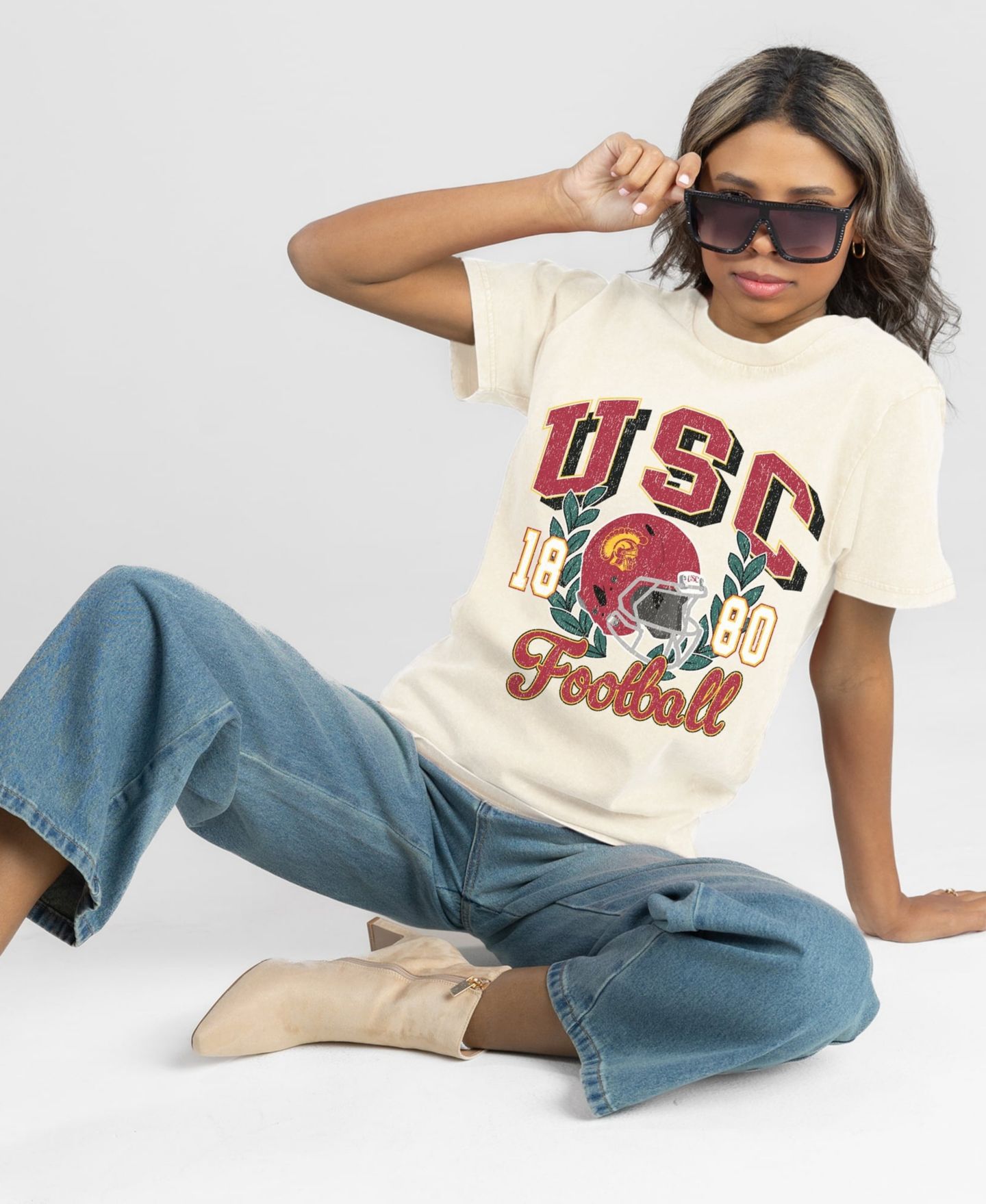 Женская футболка Gameday Couture Natural USC Trojans Raised on Victory — фото 4