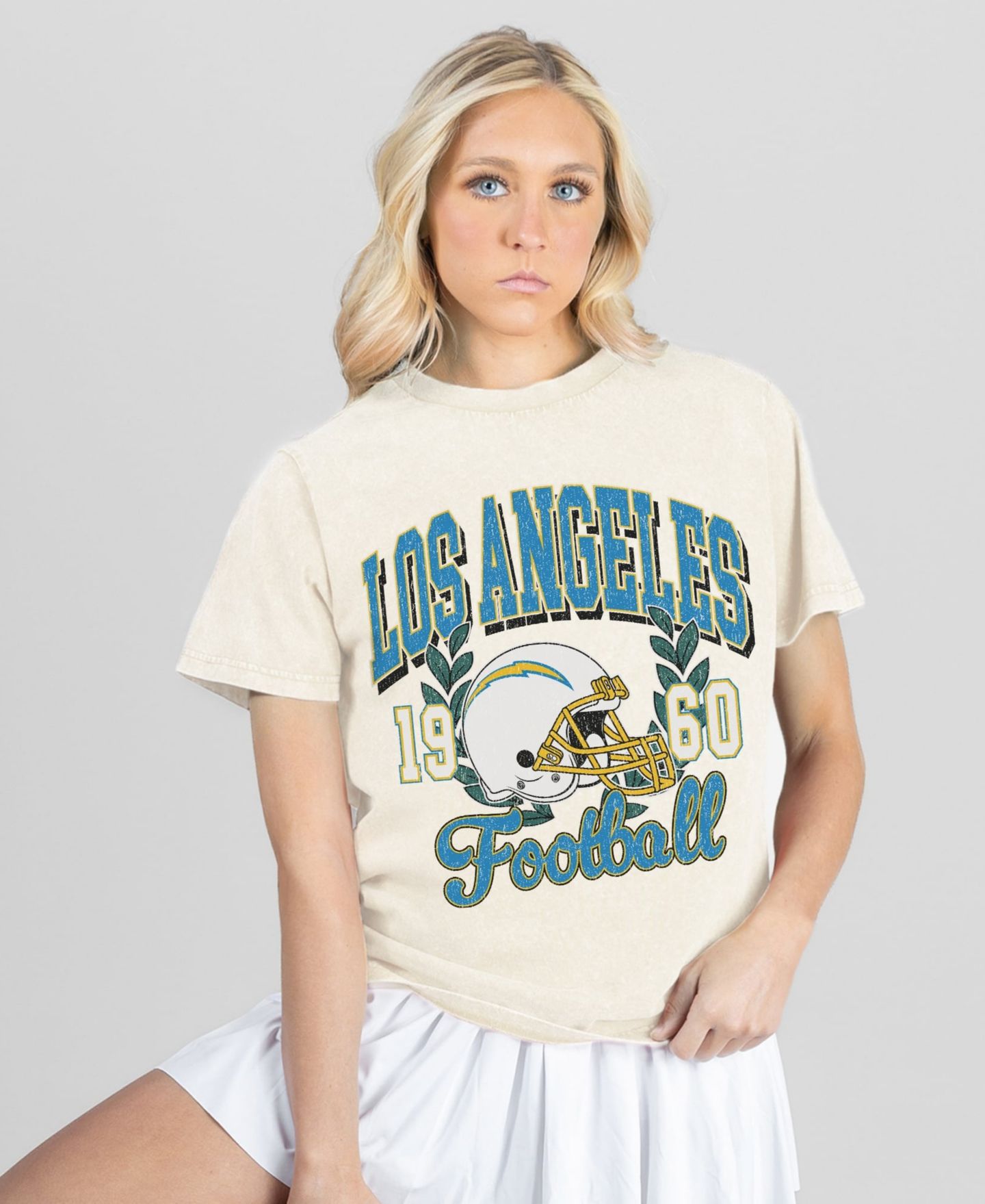 Женская футболка Gameday Couture Natural Los Angeles Chargers Raised on Victory — фото 4