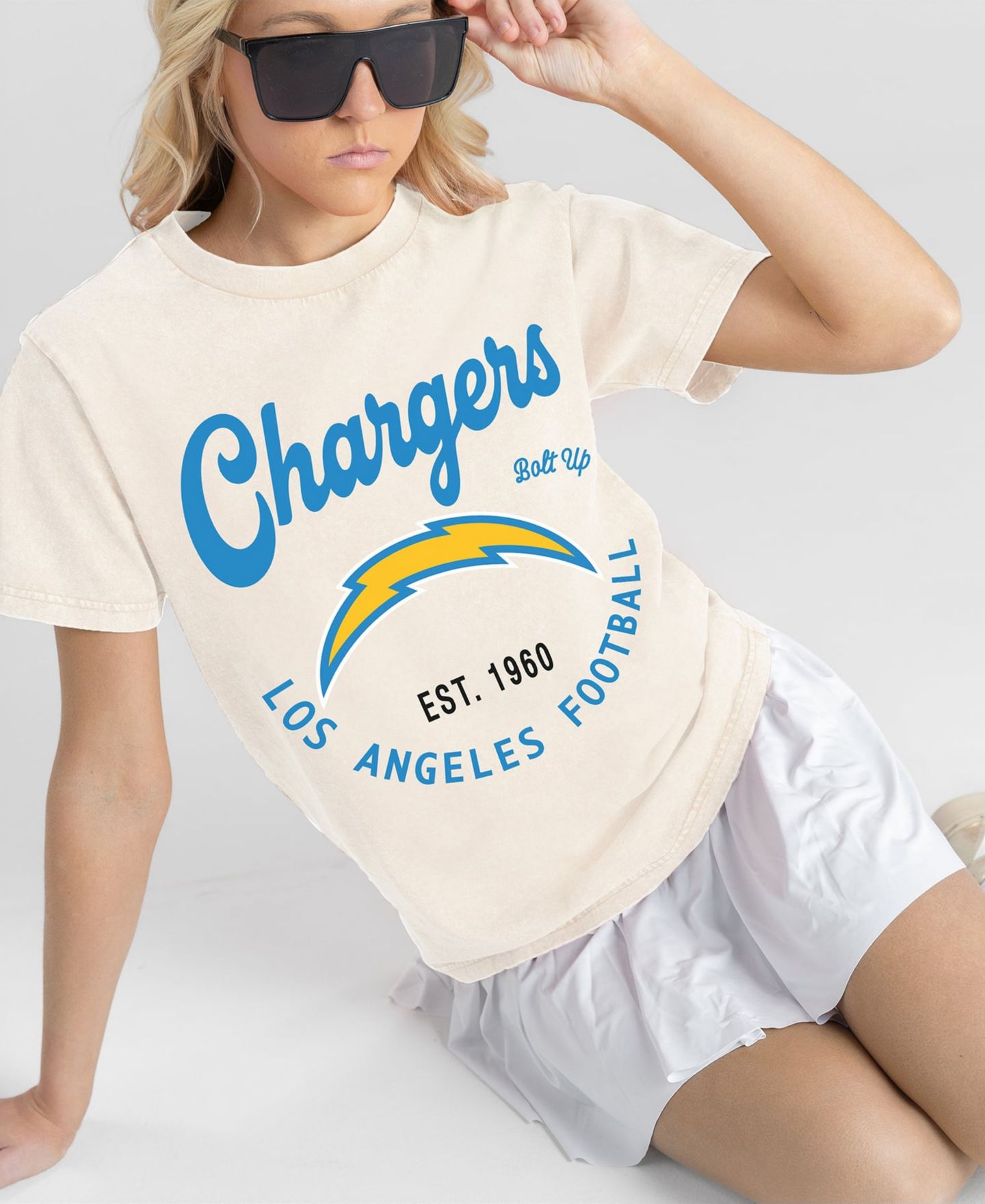 Женская футболка Gameday Couture Natural Los Angeles Chargers You Know Our Name — фото 4