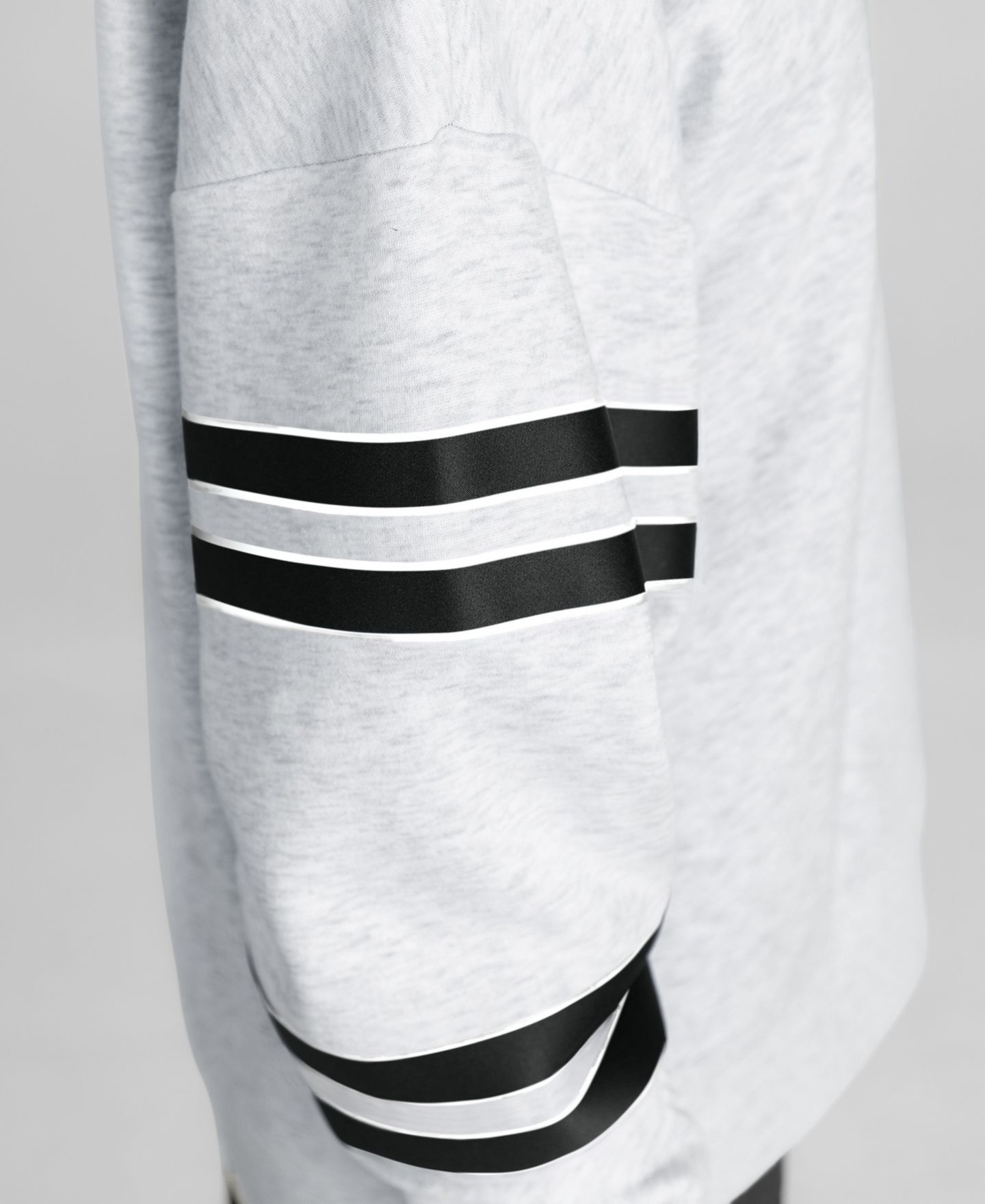 Женская толстовка Gameday Couture Ash Carolina Panthers Stadium Stripes Oversized Fleece — фото 5