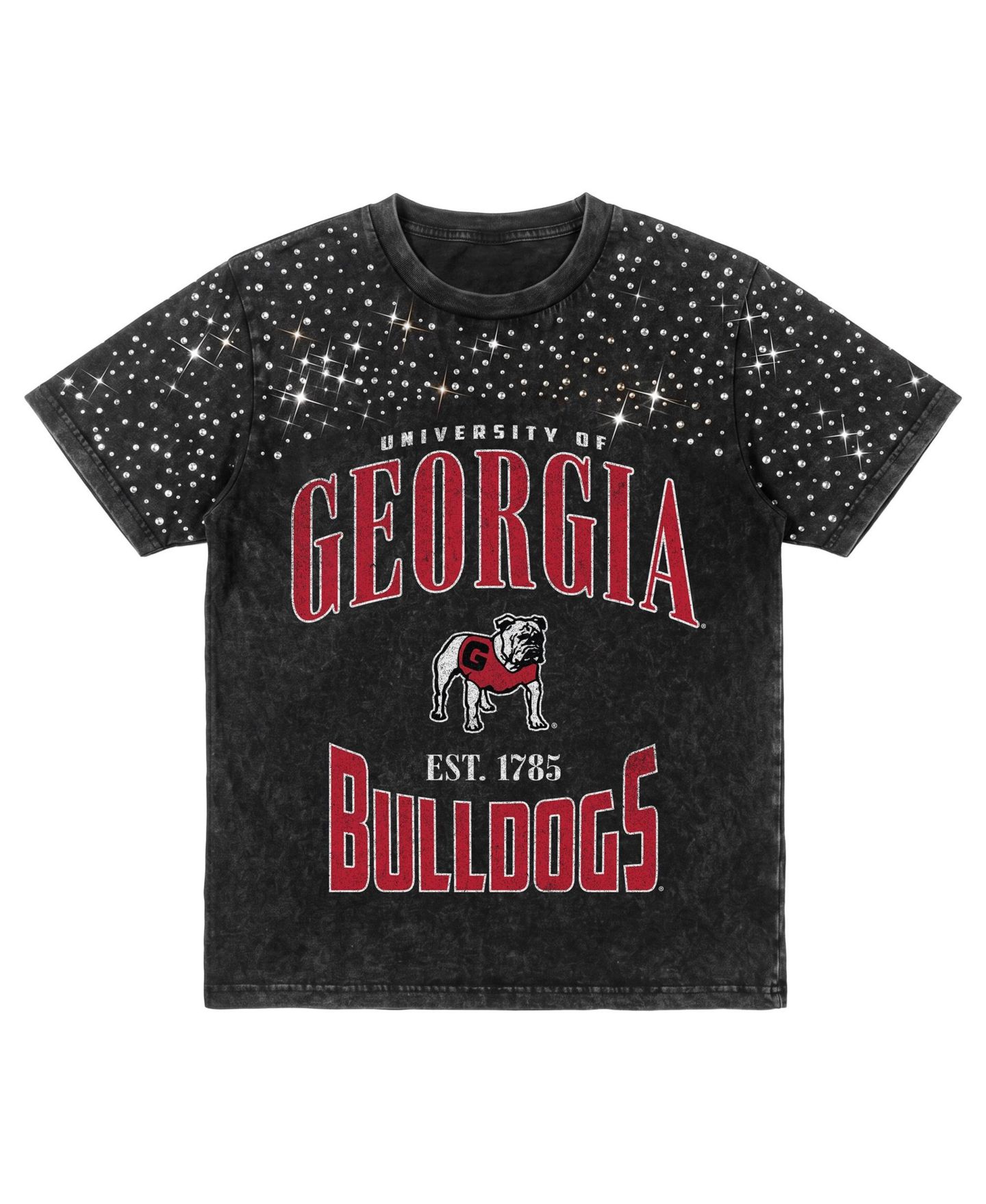 Женская футболка Gameday Couture Black Georgia Bulldogs In the Zone Washed Micro Rhinestone — фото 6