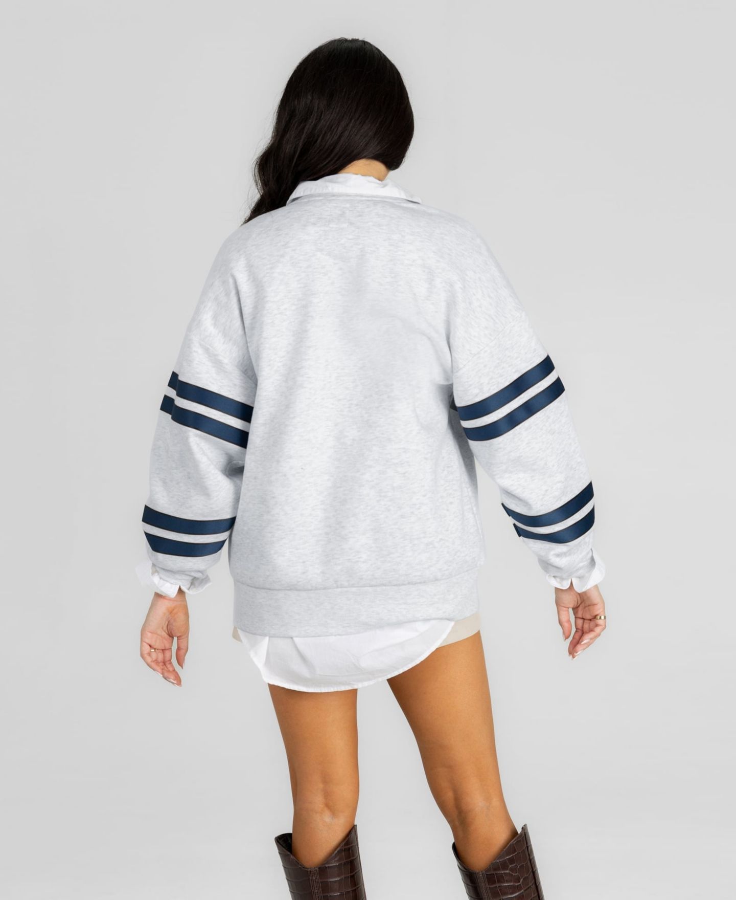 Женская толстовка Gameday Couture Ash Michigan Wolverines Off the Grid Oversized Fleece — фото 2